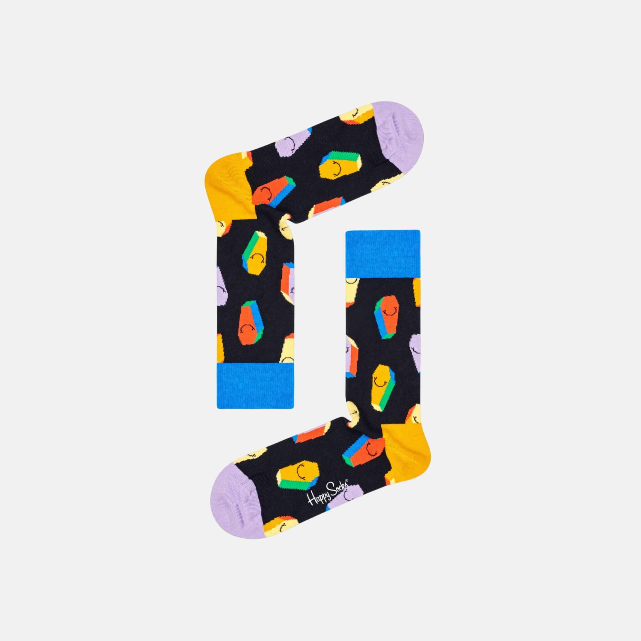 Čierne ponožky Happy Socks s rakvami, vzor Halloween