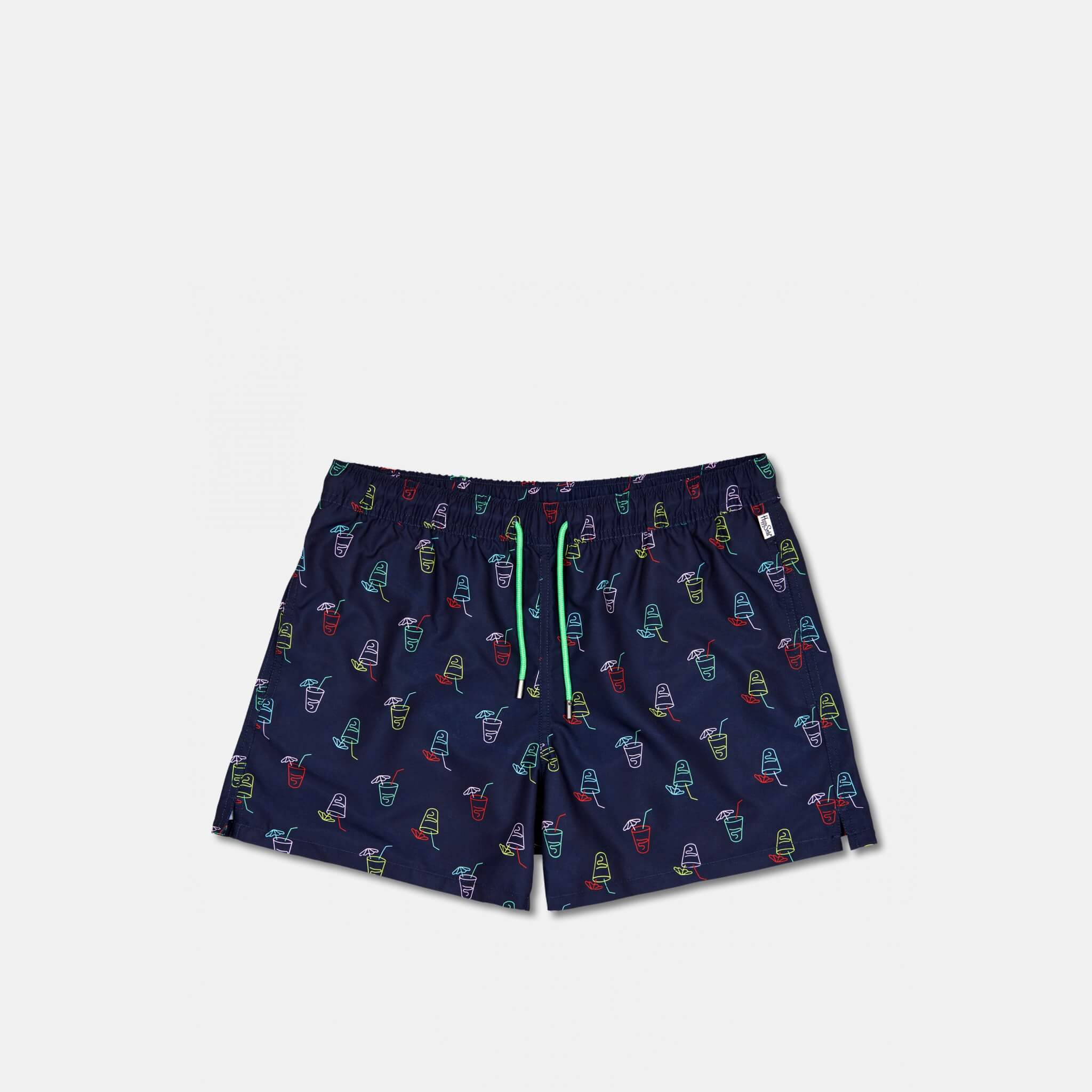 Pánske modré plavky Happy Socks, vzor Lemonade