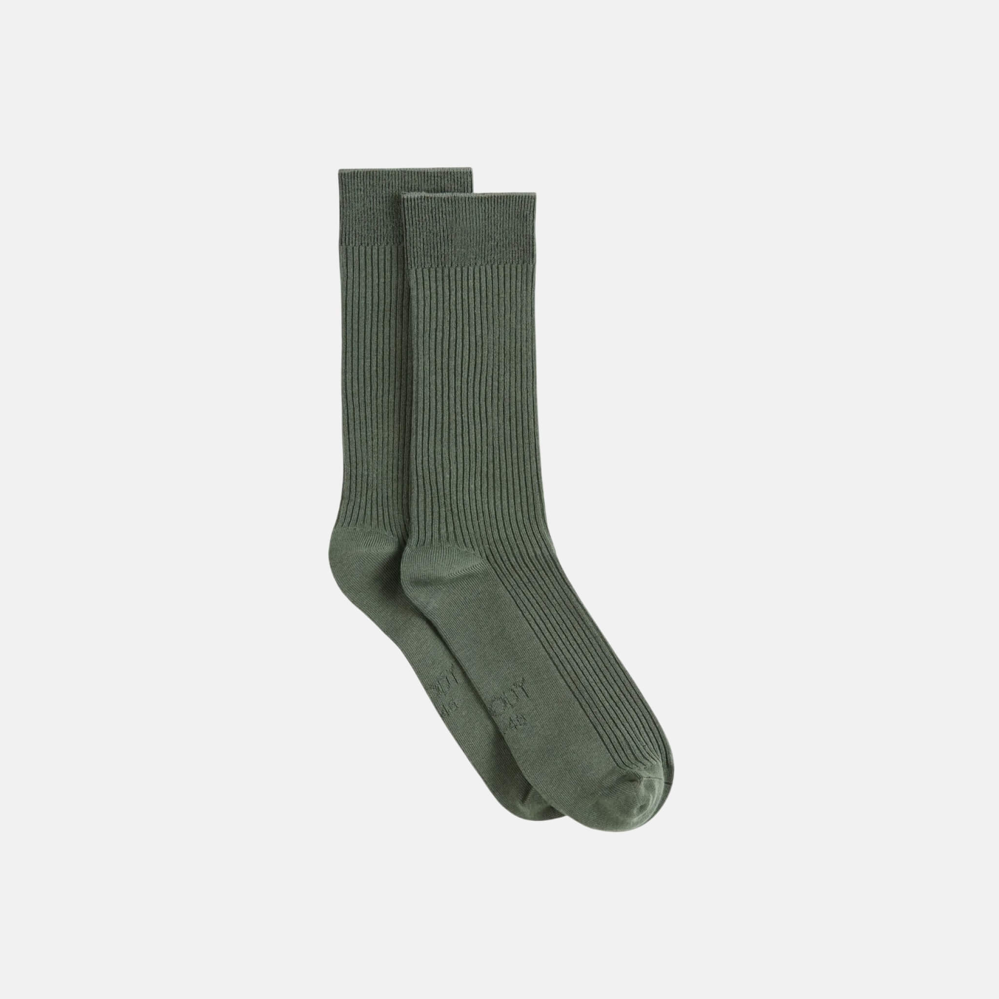 Unisex zelené ponožky Boody Ribbed Crew Socks
