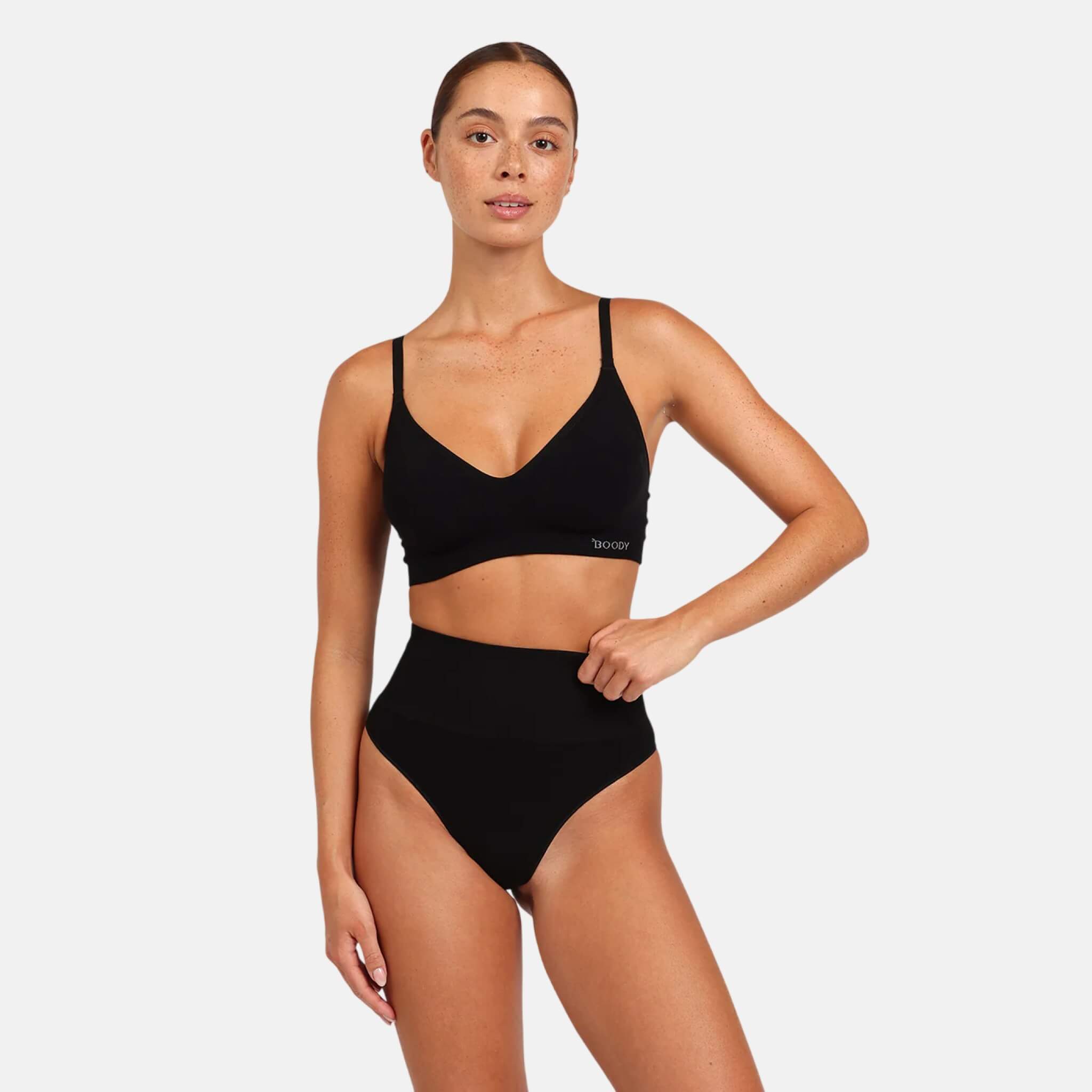 Čierne nohavičky Boody Shaper High Waist G-String