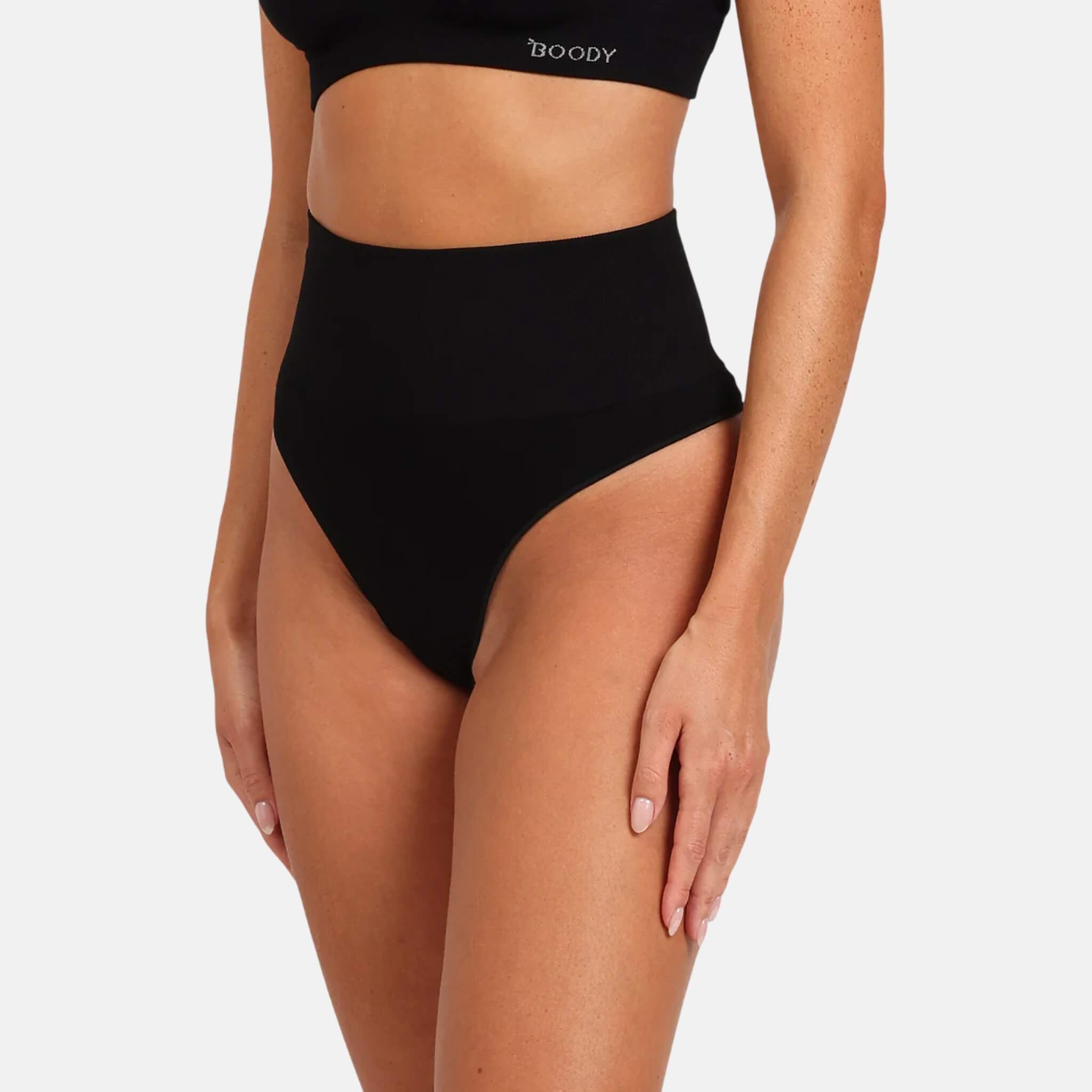 Čierne nohavičky Boody Shaper High Waist G-String