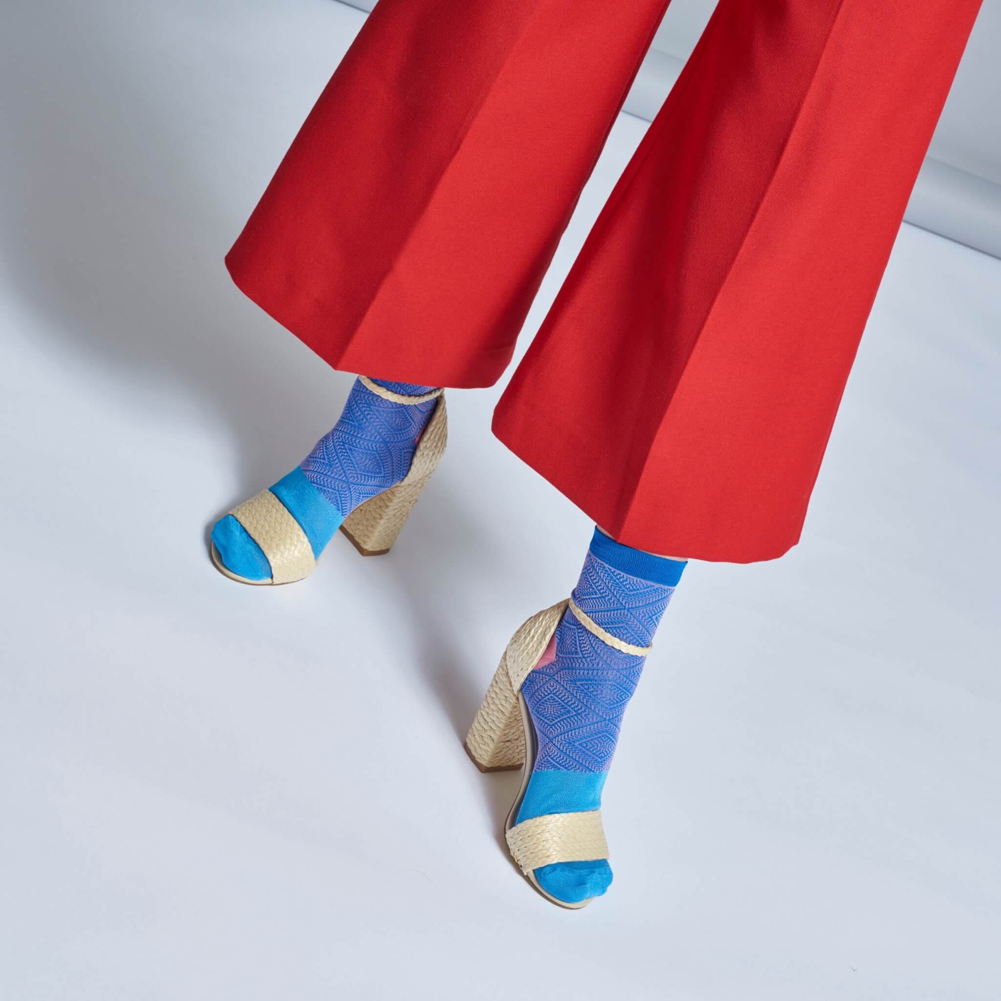 Dámske modré ponožky Happy Socks Jill // kolekcia Hysteria