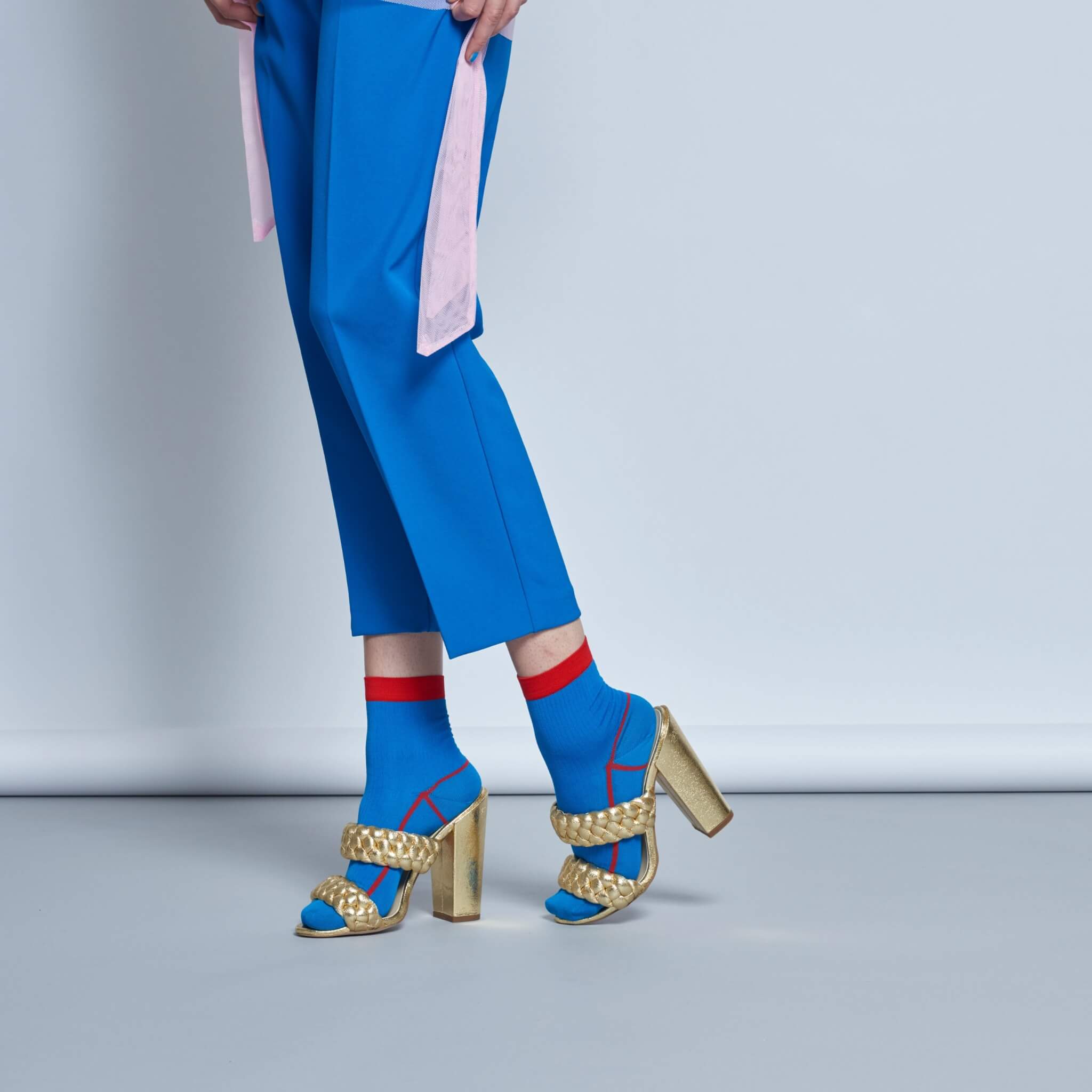 Dámske modré ponožky Happy Socks Lily // kolekcia Hysteria