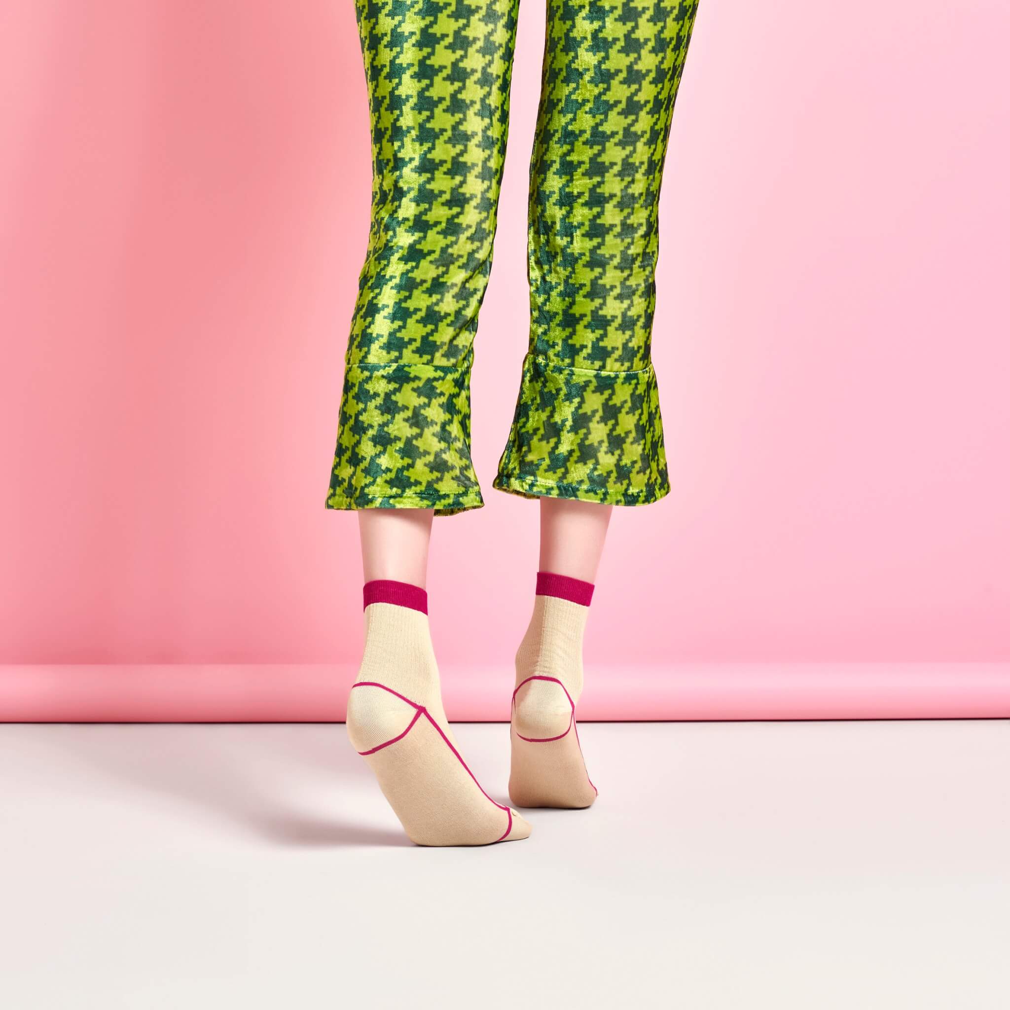 Dámske krémové ponožky Happy Socks Lily // kolekcia Hysteria