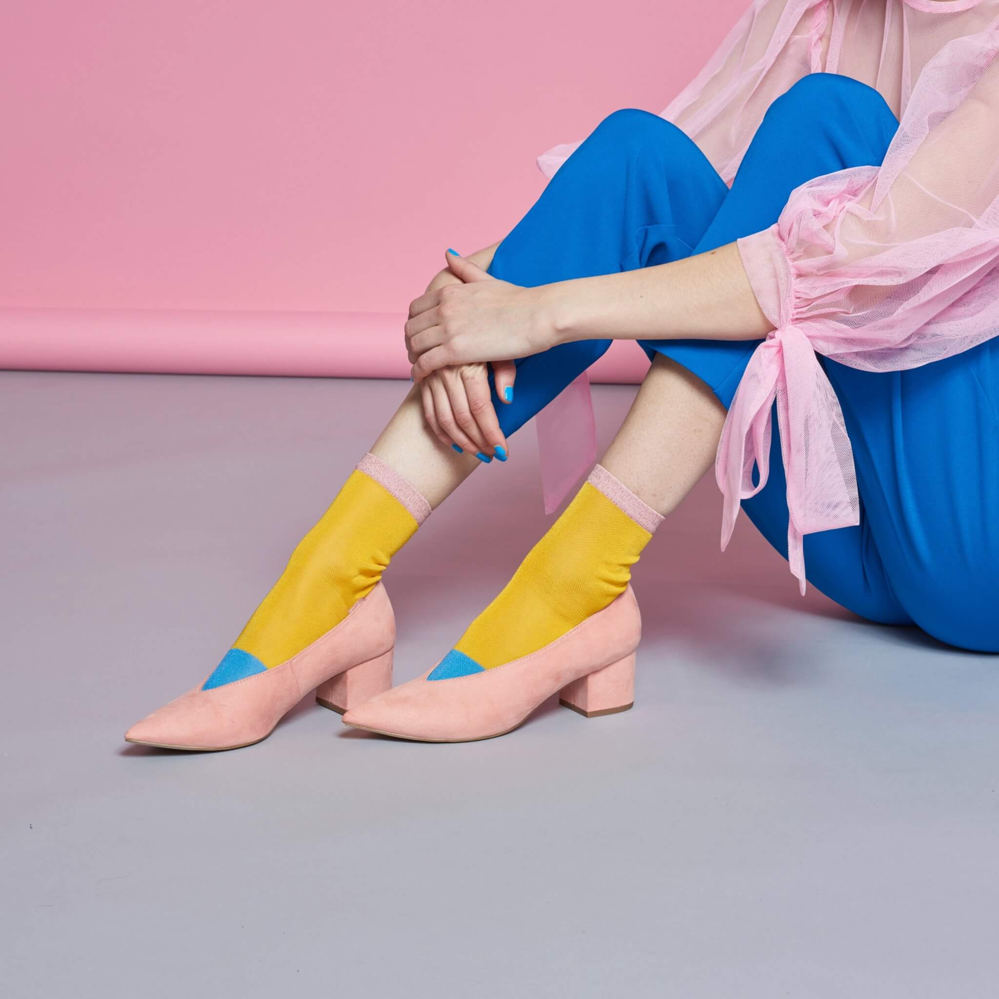 Dámske žlté ponožky Happy Socks Liza // kolekcia Hysteria
