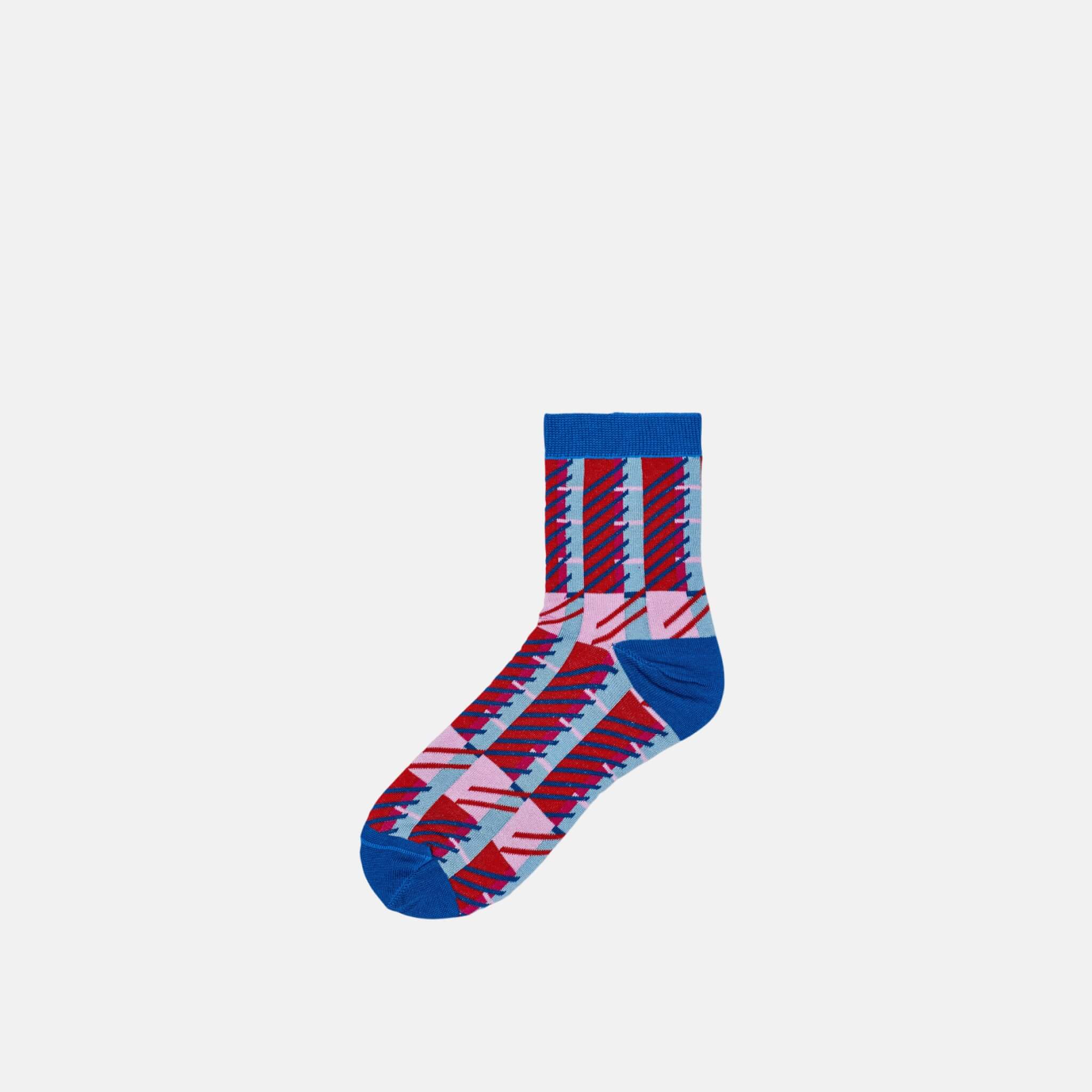 Dámske modro-červené ponožky Happy Socks Magda // kolekcia Hysteria