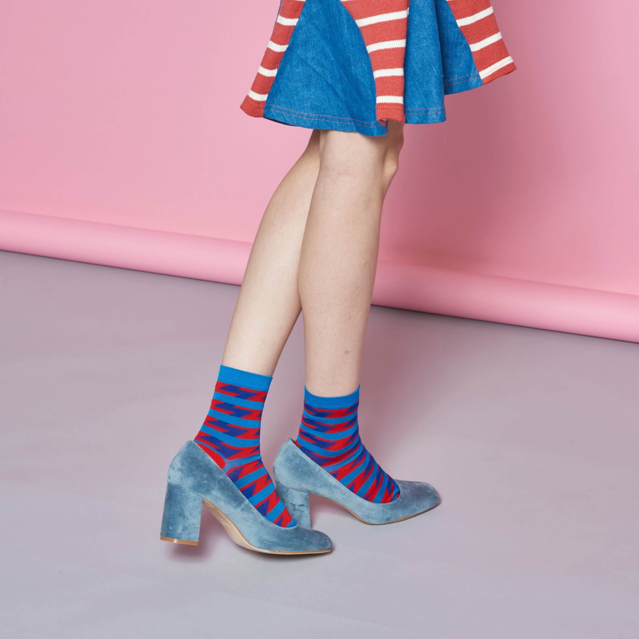 Dámske červené ponožky Happy Socks Ray // kolekcia Hysteria