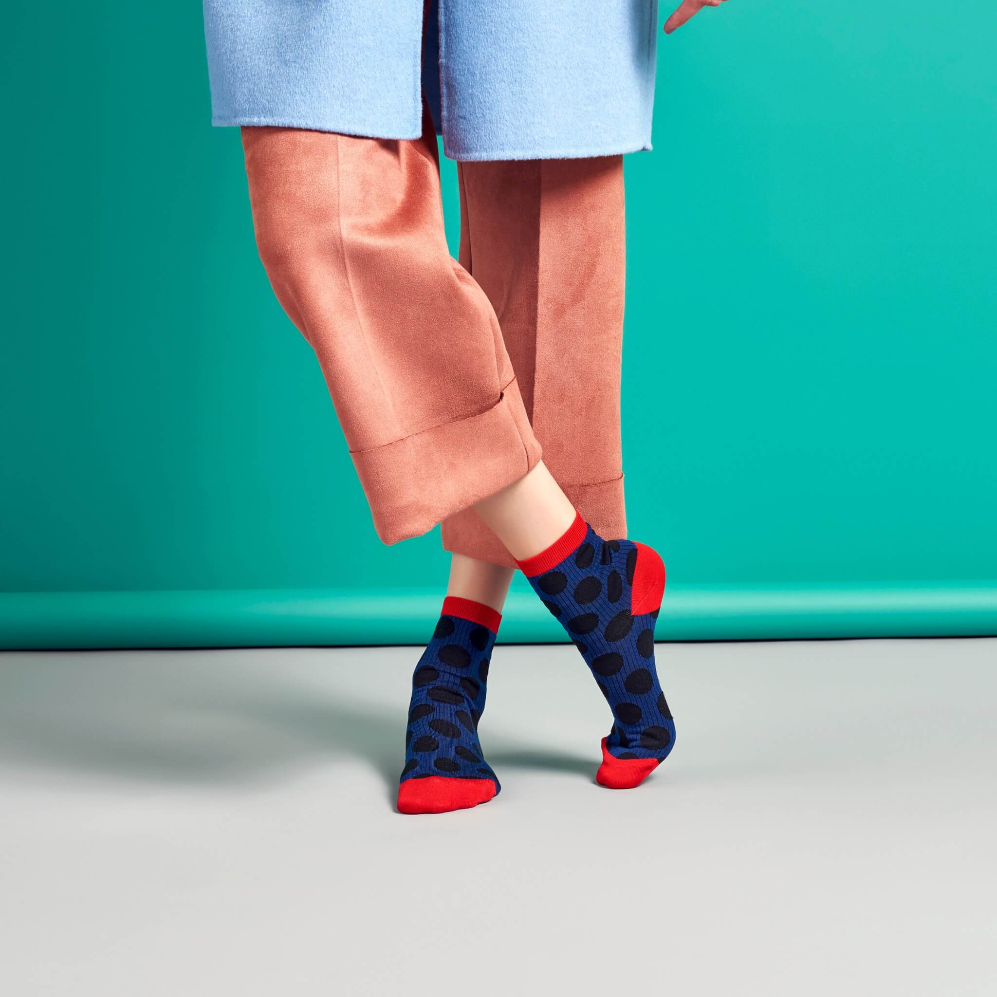 Dámske modré ponožky Happy Socks Viktoria // kolekcia Hysteria