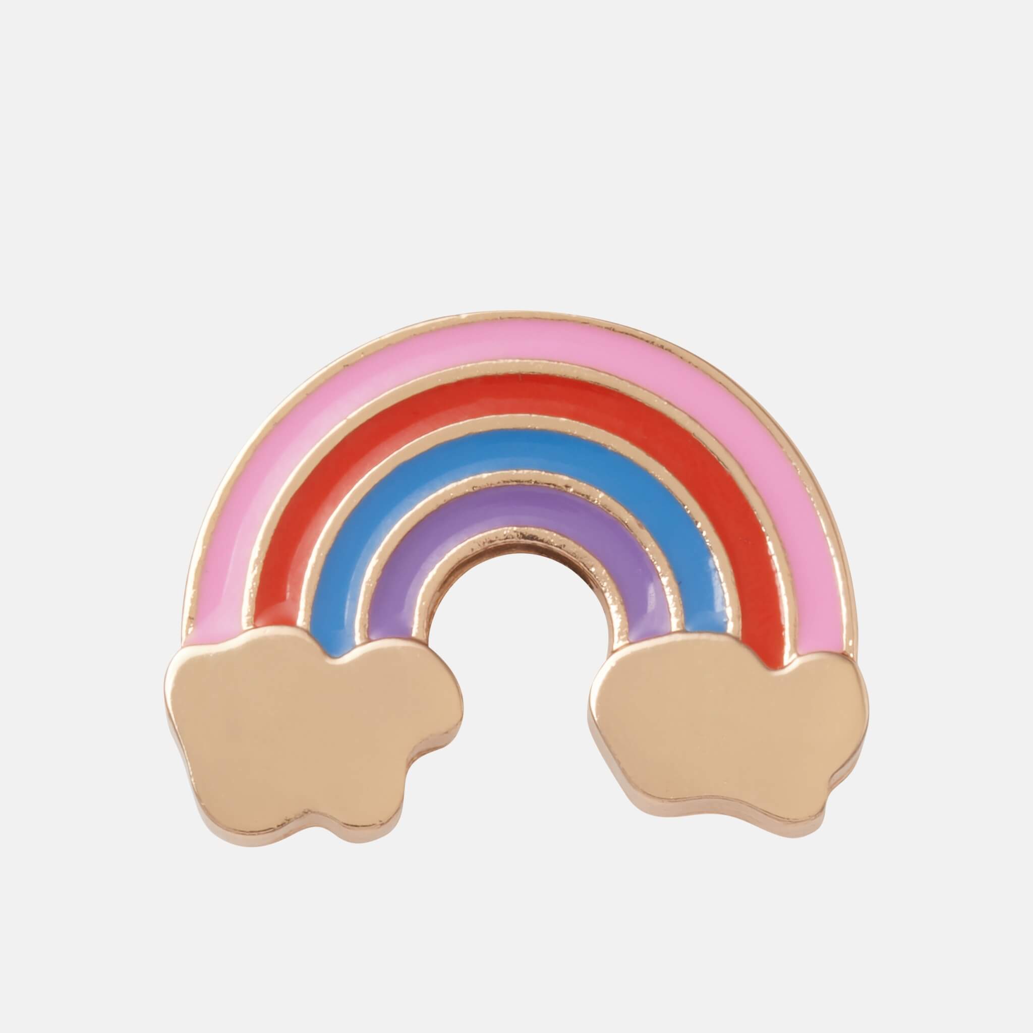 Odznačik Jibbitz – Gold Cloud Rainbow