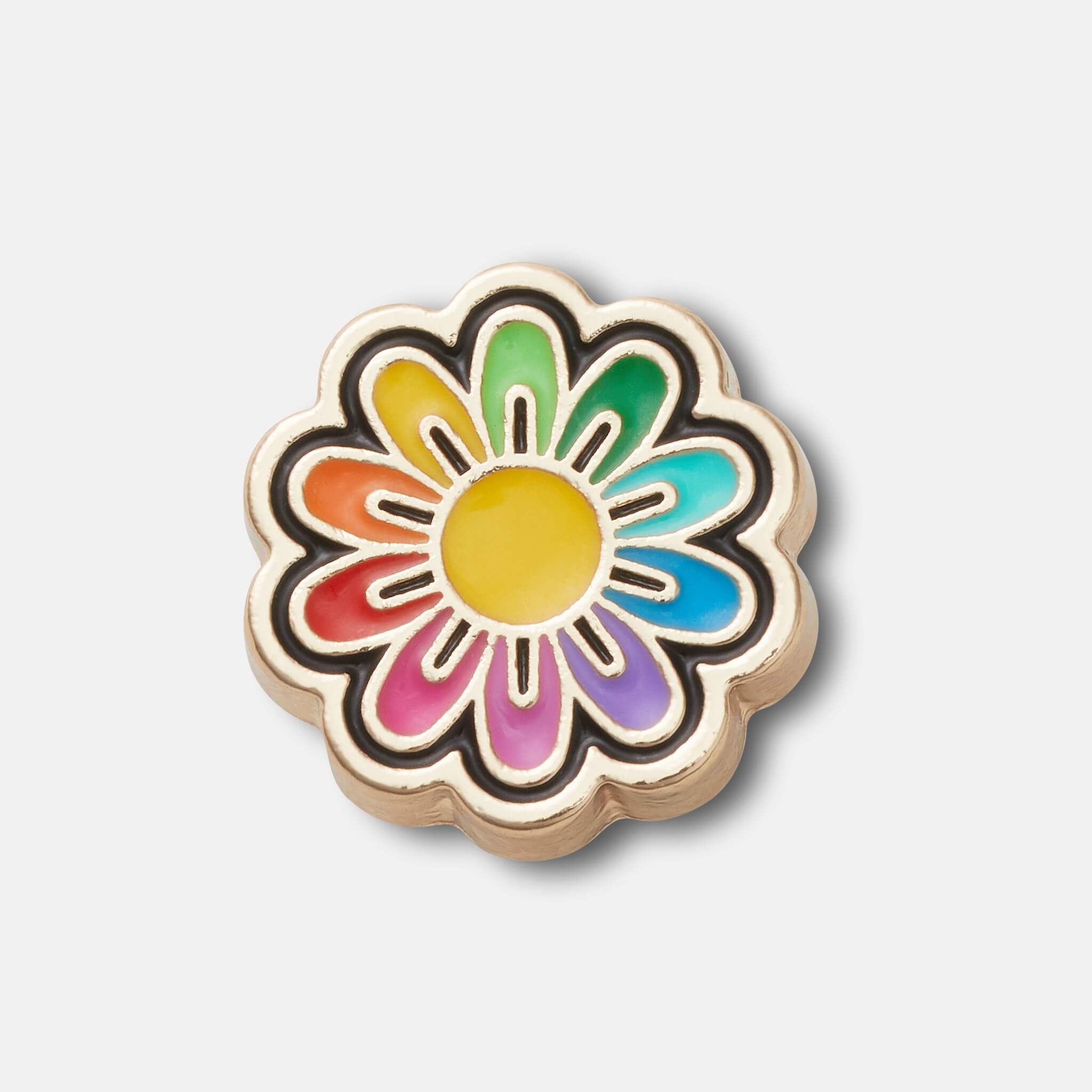 Odznačik Jibbitz – Festival Gold Rainbow Daisy