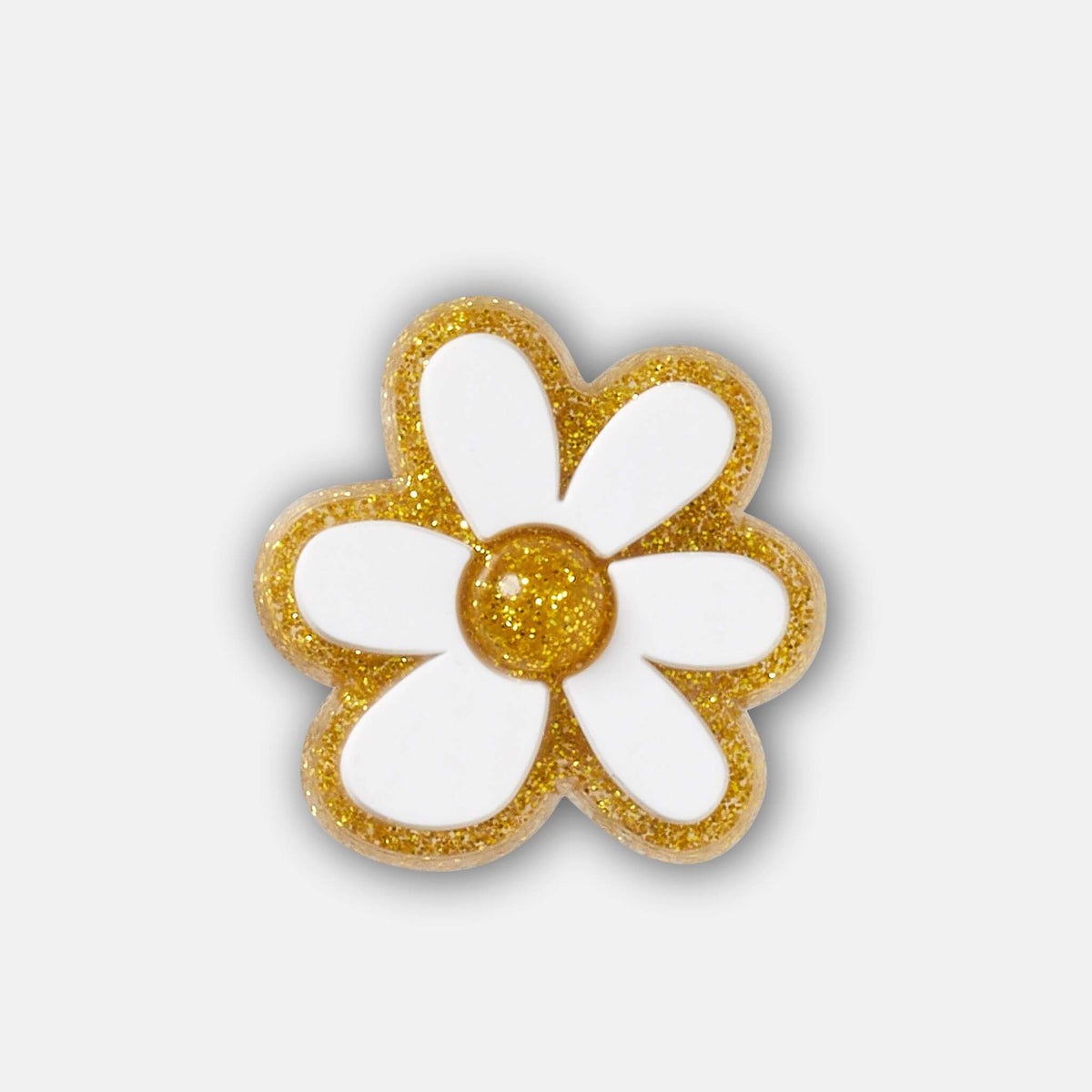 Odznačik Jibbitz – Gold and White Floral