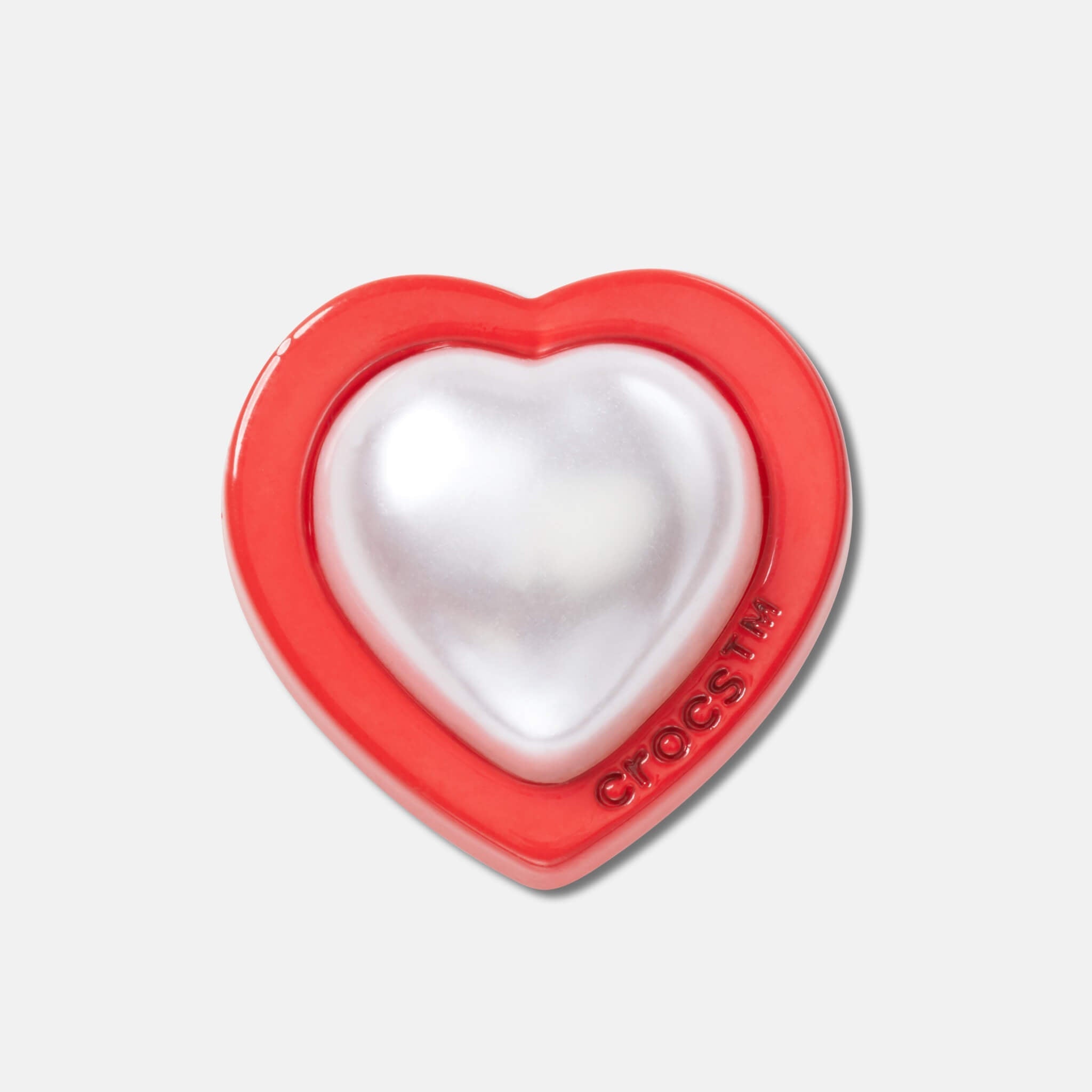 Odznačik Jibbitz – Red and Pearl Heart
