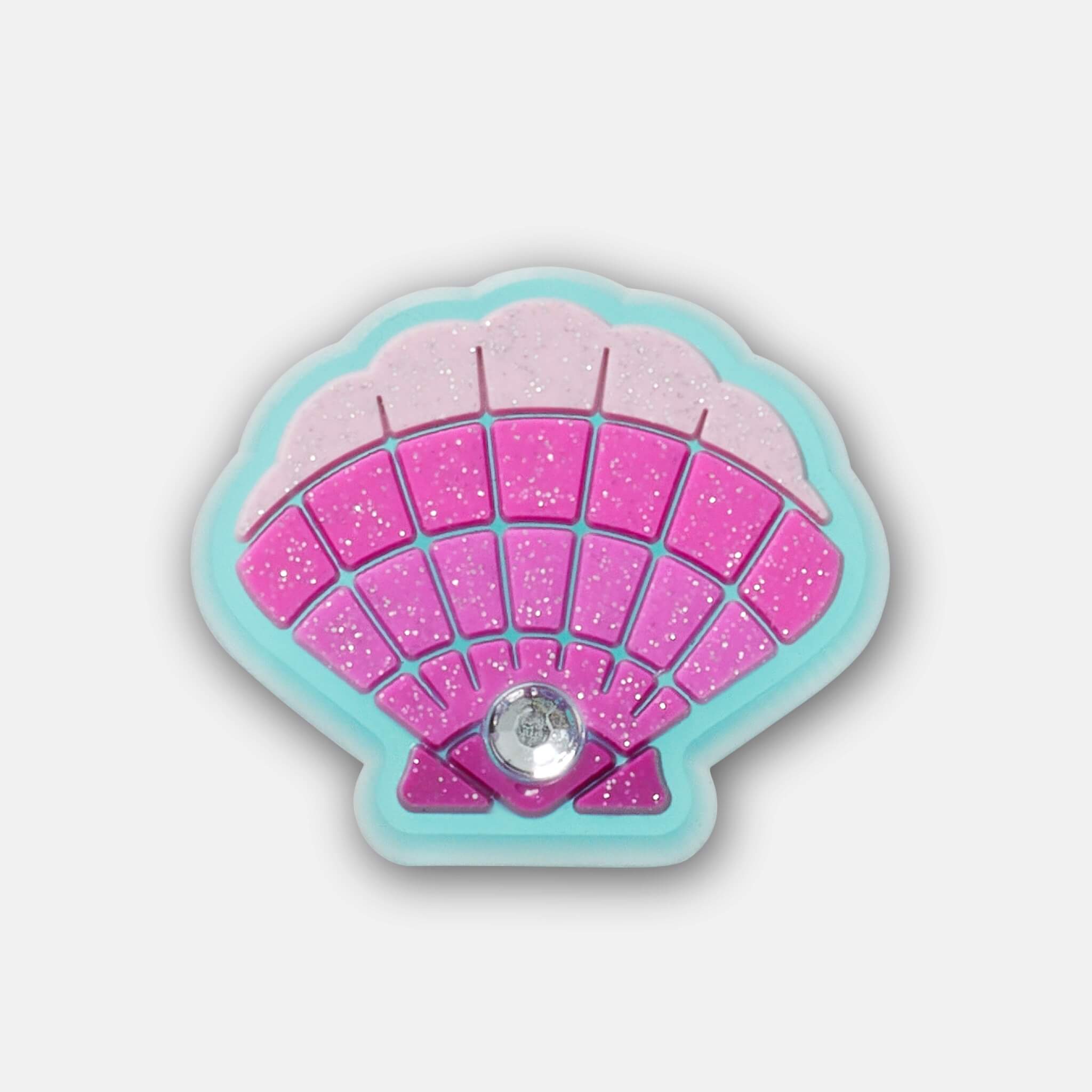 Odznačik Jibbitz – Pink Seashell with Gem