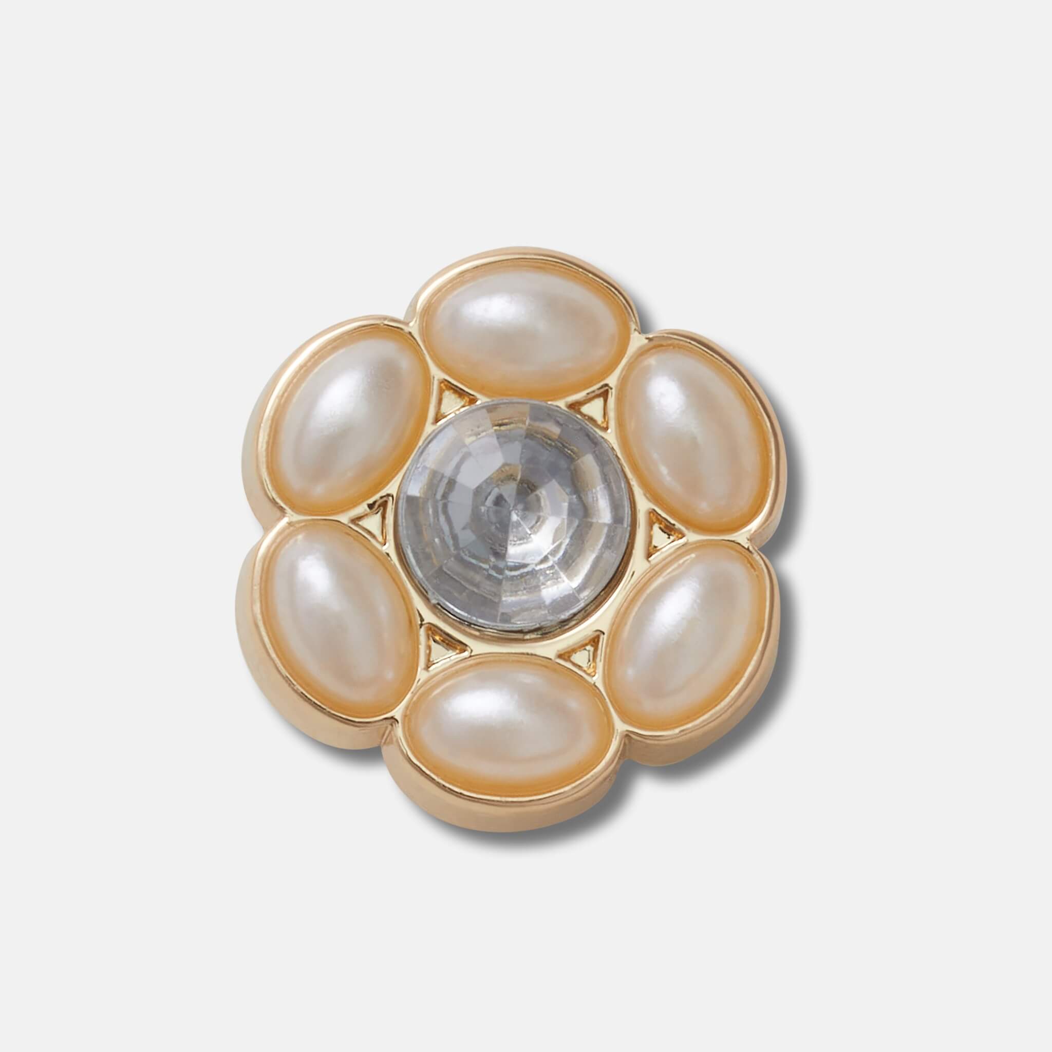 Odznačik Jibbitz – Tiny Silver and Pearl Flower
