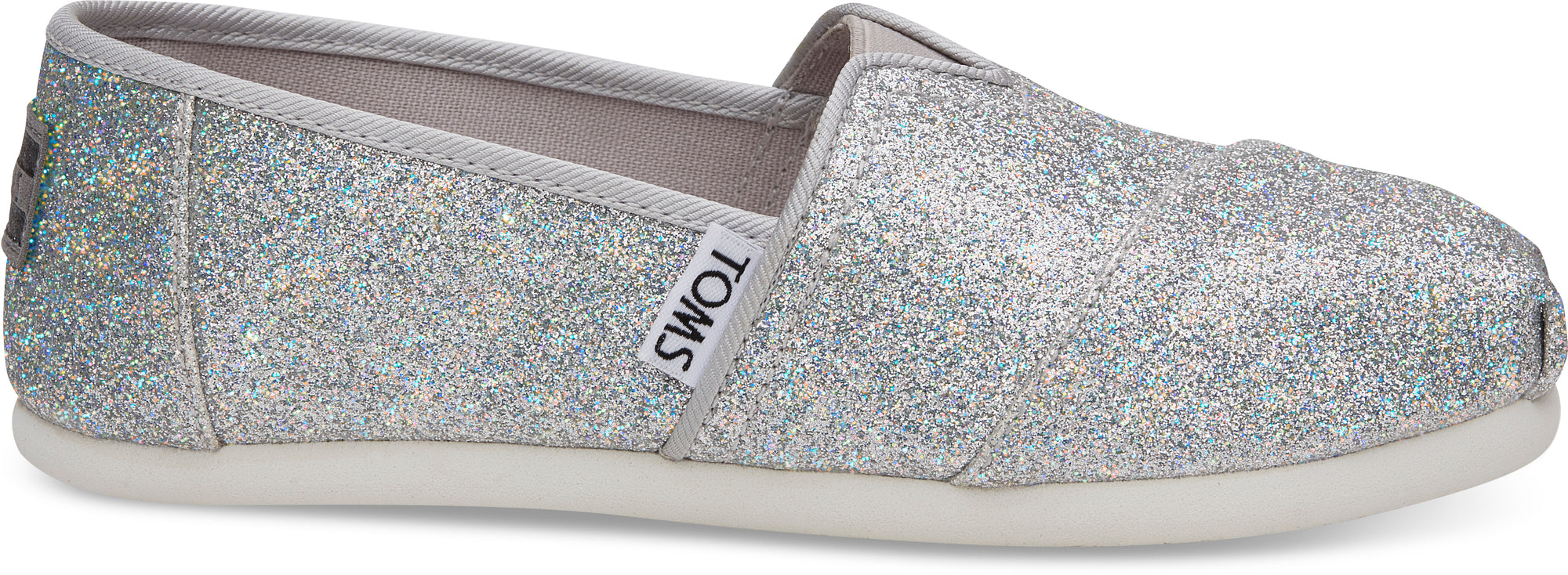 Detské strieborné espadrilky TOMS Youth Alpargata