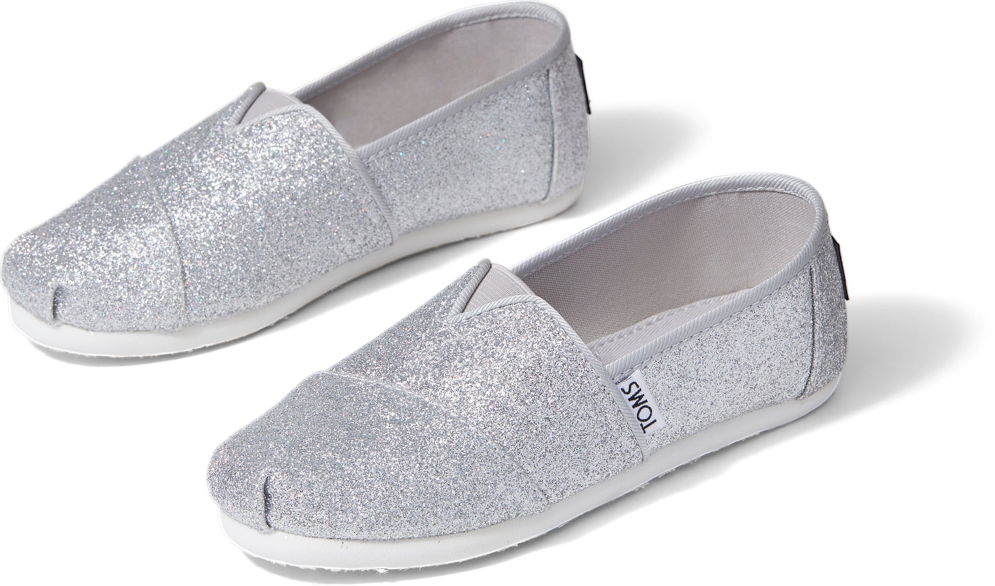 Detské strieborné espadrilky TOMS Youth Alpargata
