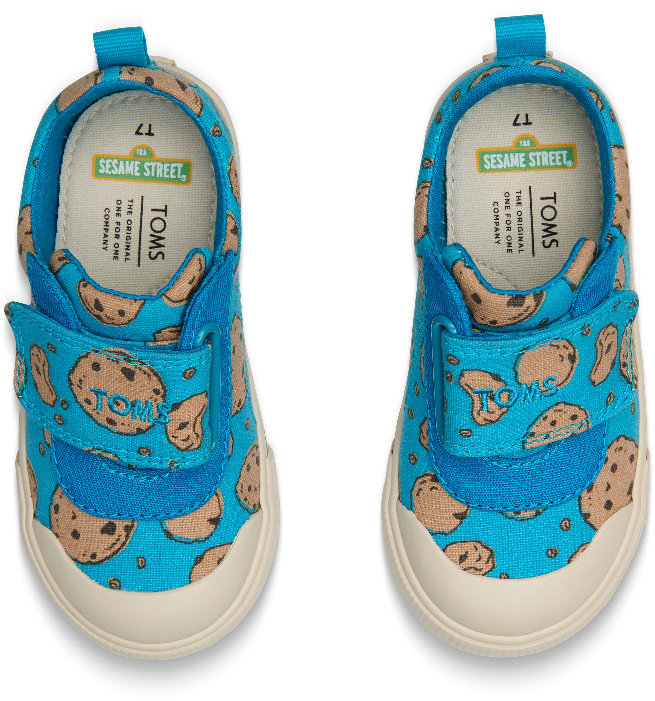 Detské modré tenisky TOMS Sesame Street Cookie Monster Tiny Doheny Sneakers