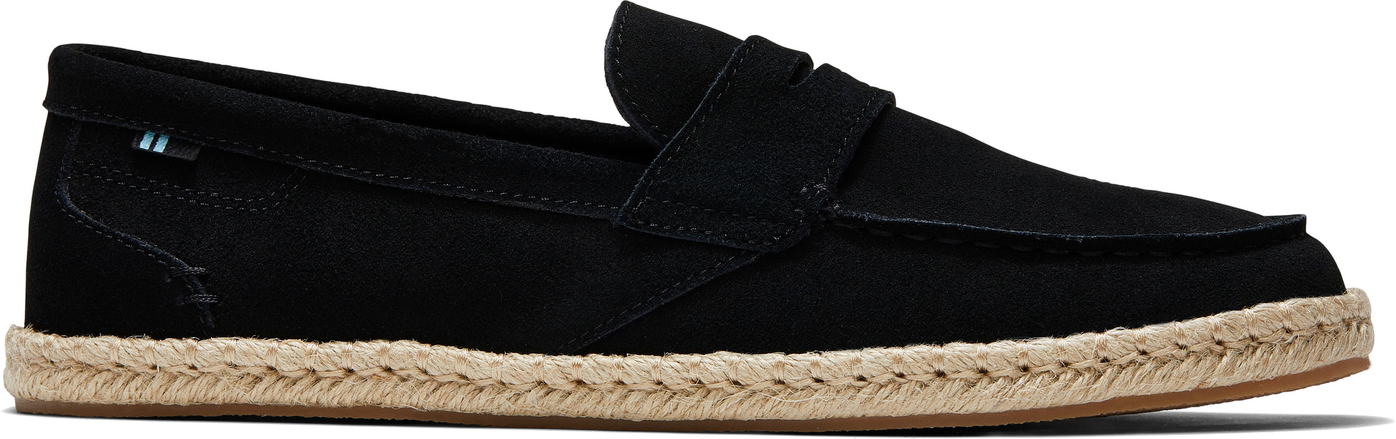 Pánske čierne semišové espadrilky TOMS Stanford Rope