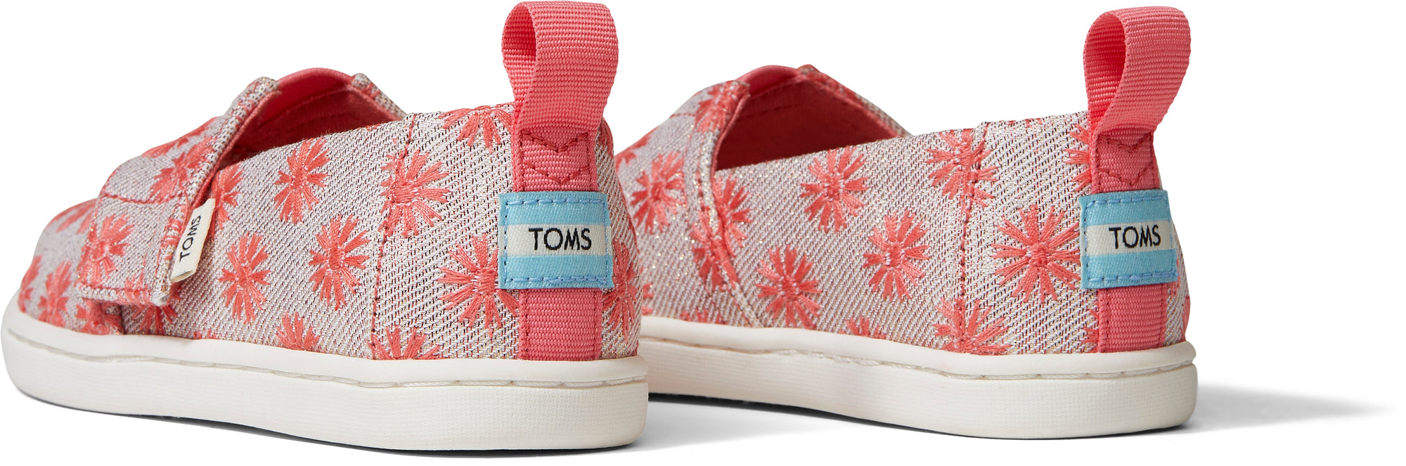 Detské oranžové espadrilky so vzorom TOMS Tiny Alpargata