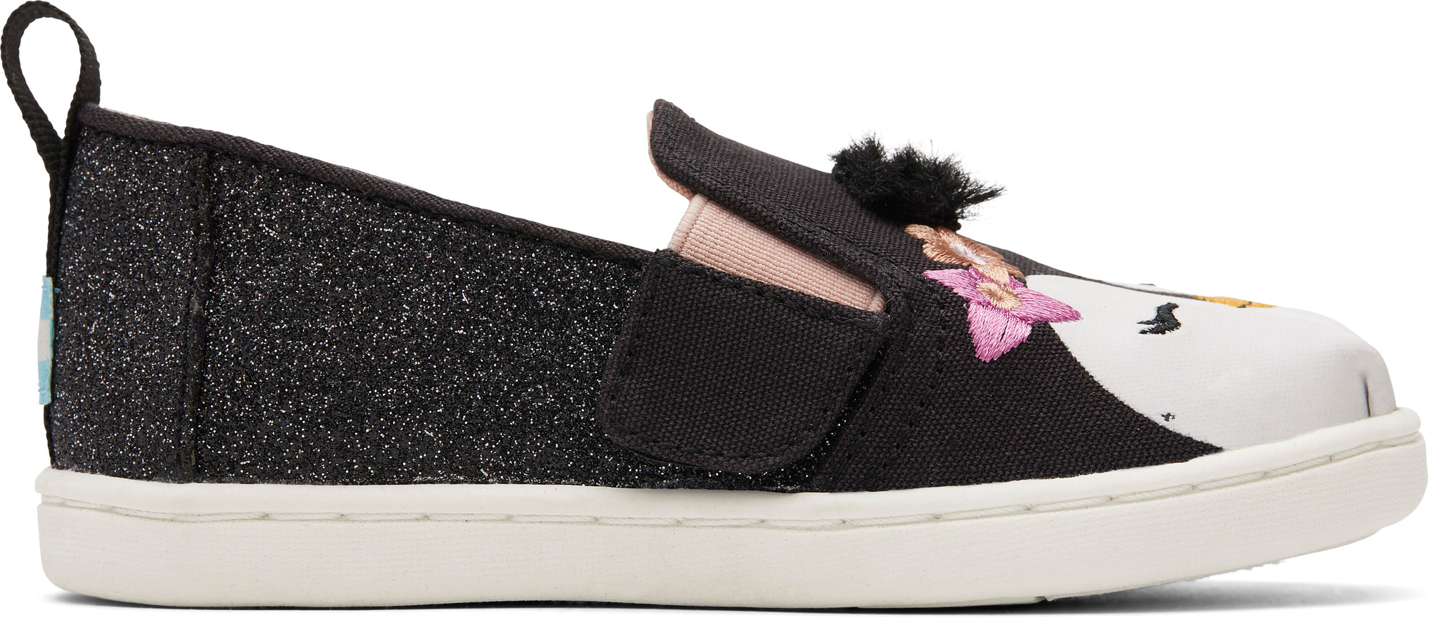 Detské čierne espadrilky TOMS Tiny Alpargata Twin Gore