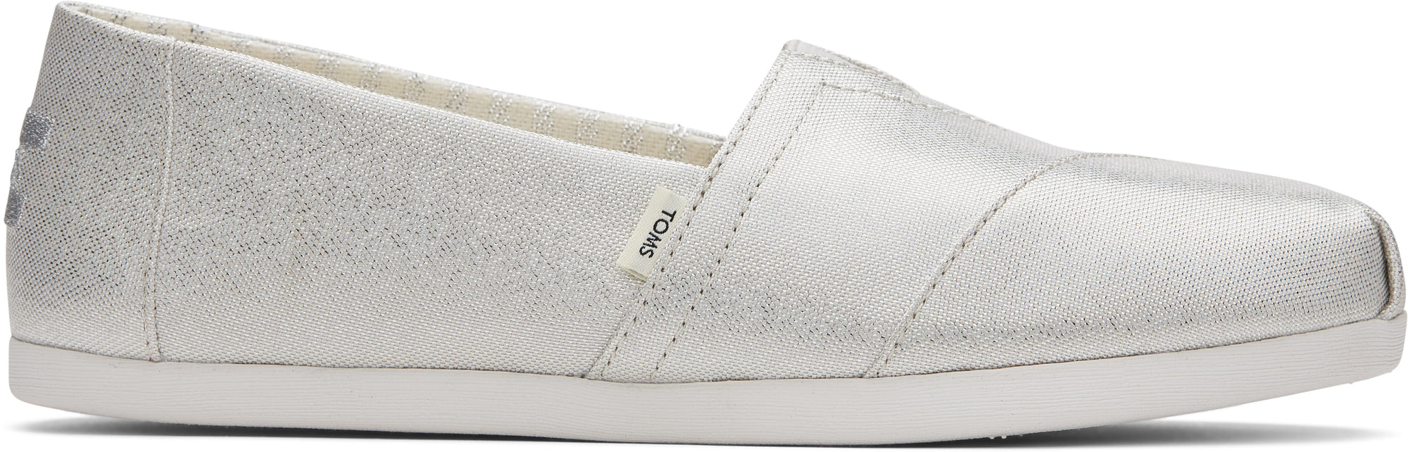 Dámske strieborné espadrilky TOMS Alpargata