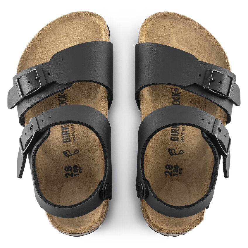 Detské čierne Regular sandále Birkenstock New York Birko-Flor