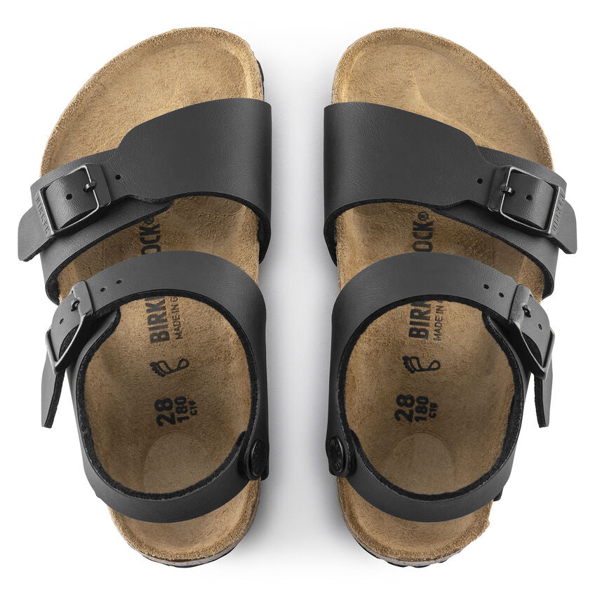 Detské čierne Regular sandále Birkenstock New York Birko-Flor