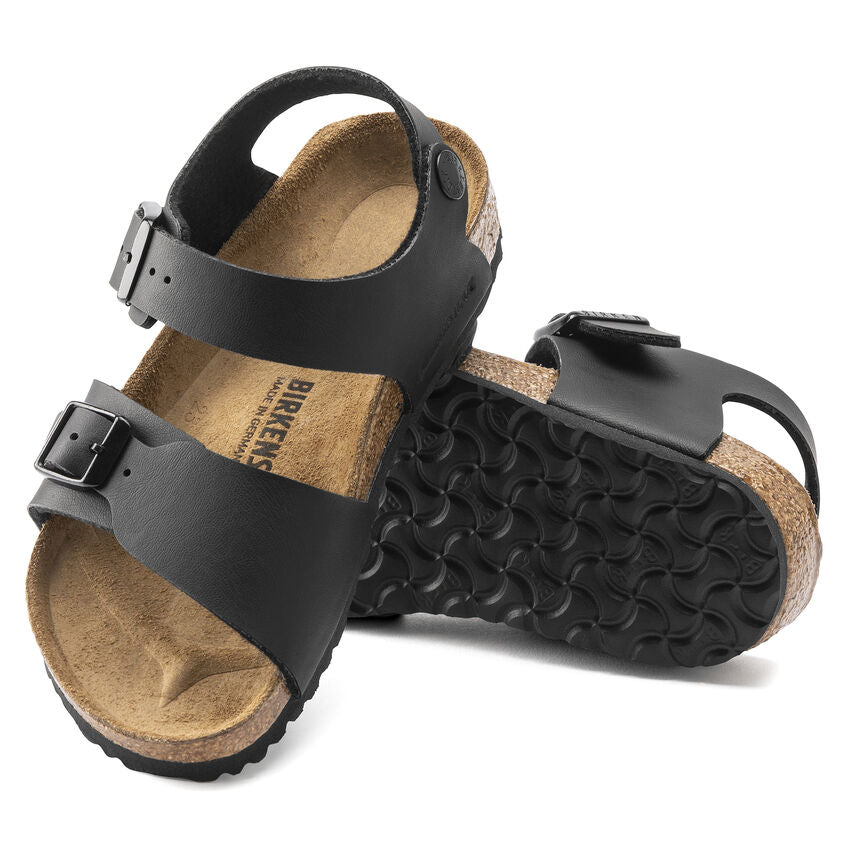 Detské čierne Regular sandále Birkenstock New York Birko-Flor