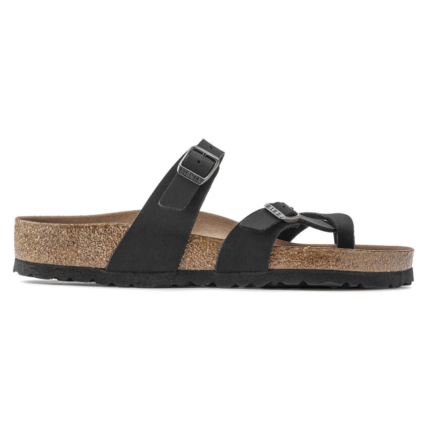 Čierne Regular sandále Birkenstock Mayari Earthy Vegan