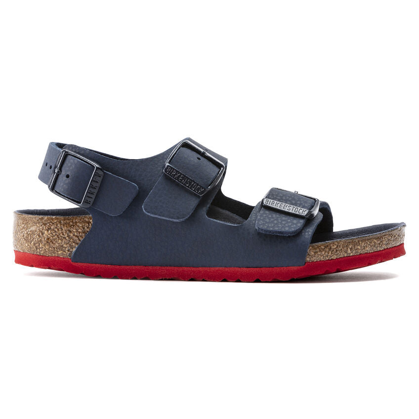 Detské modré Regular sandále Birkenstock Milano Birko-Flor