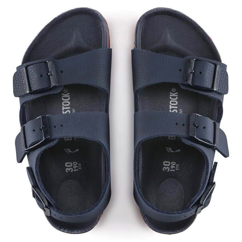 Detské modré Regular sandále Birkenstock Milano Birko-Flor
