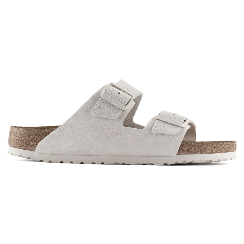 Biele Regular šľapky Birkenstock Arizona SFB Suede Leather