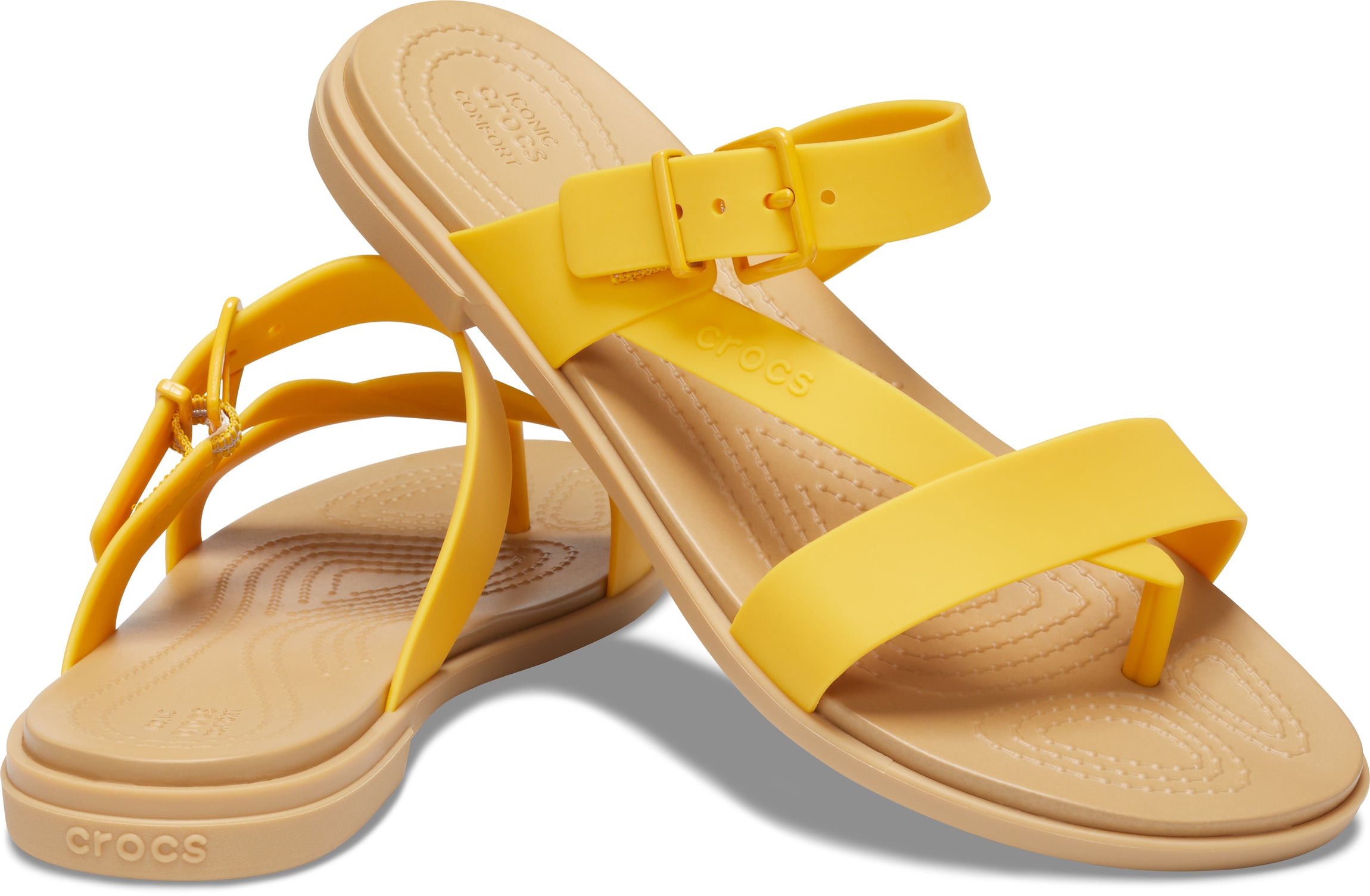 Crocs Tulum Toe Post Sandal W Canary/Tan
