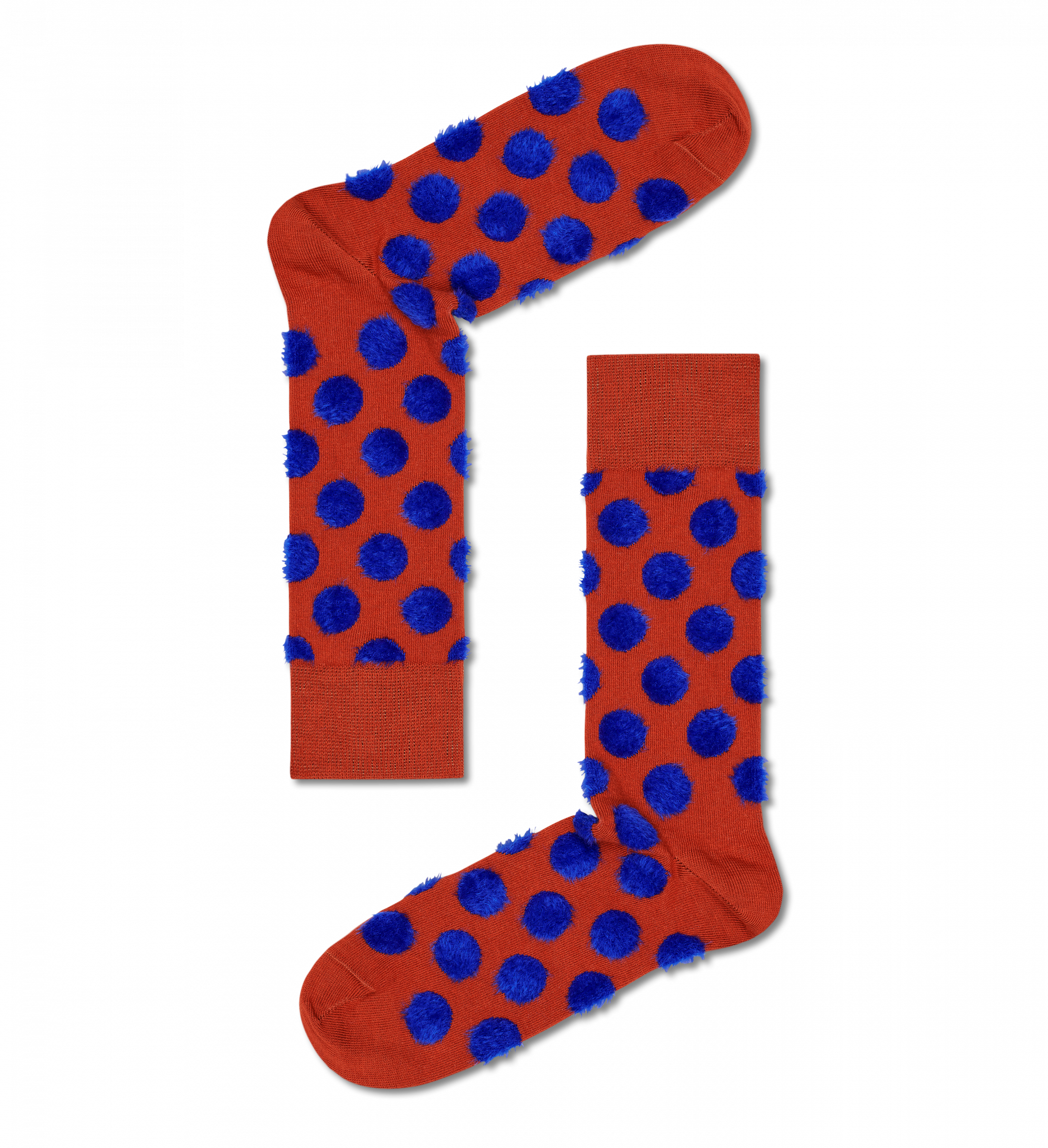 Červené ponožky Happy Socks s bodkami, vzor Big Dot