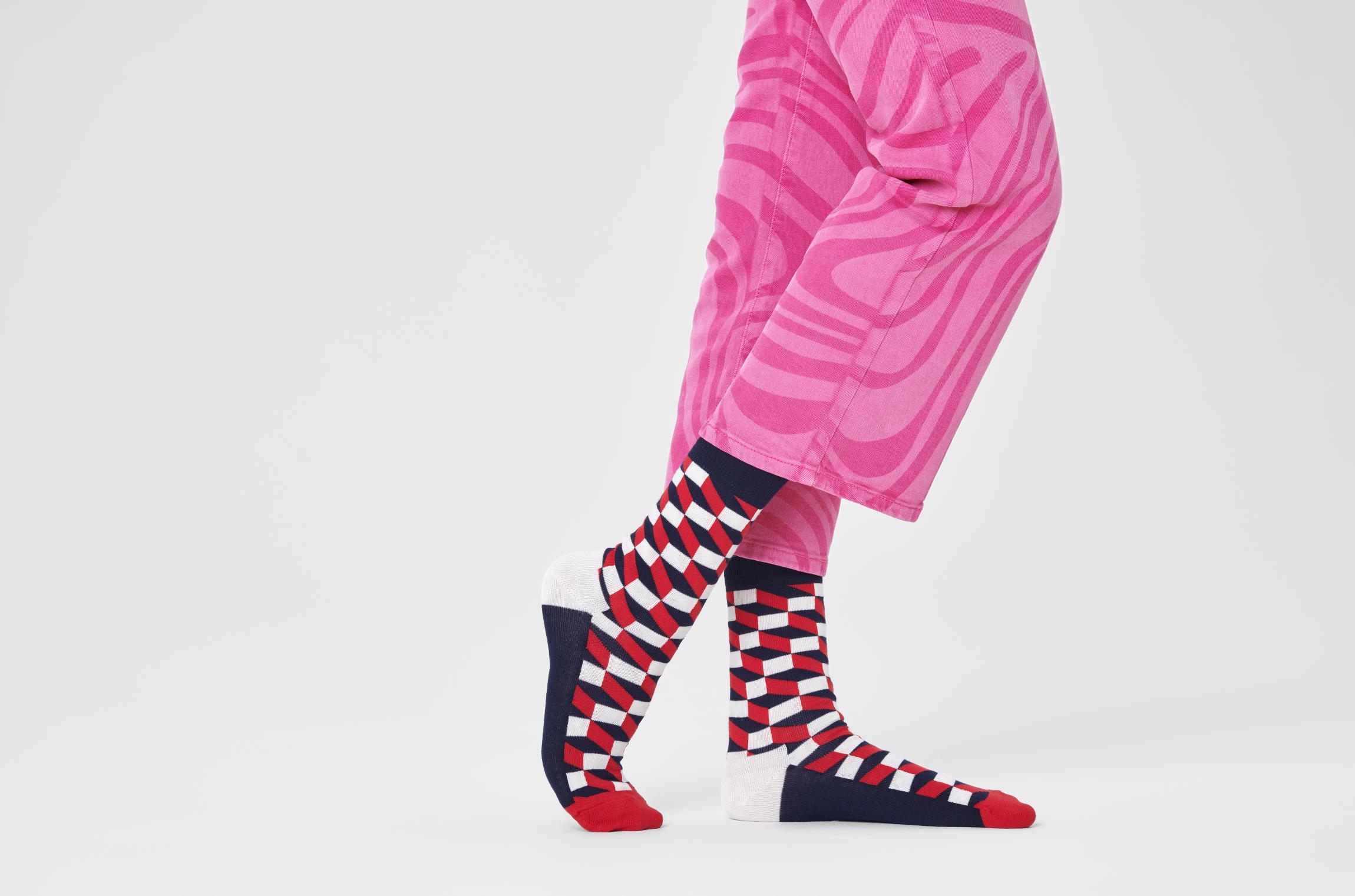 Farebné ponožky Happy Socks so vzorom Filled Optic