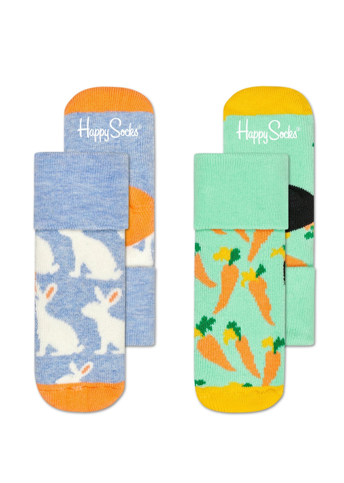 Detské ponožky Happy Socks pre miminká, vzor Bunny - dva páry