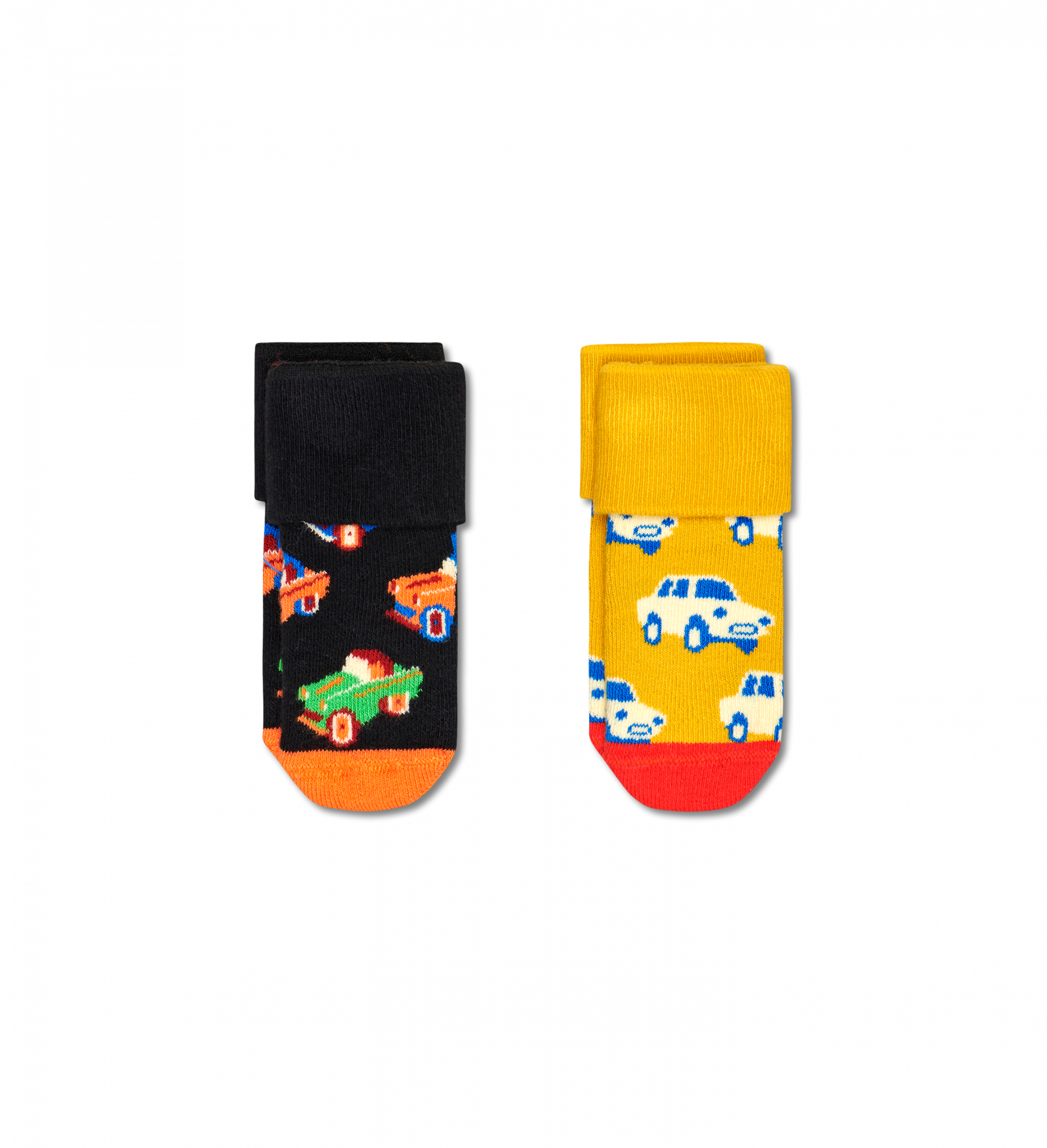 Detské ponožky Happy Socks pre miminká, vzor Car - 2 páry