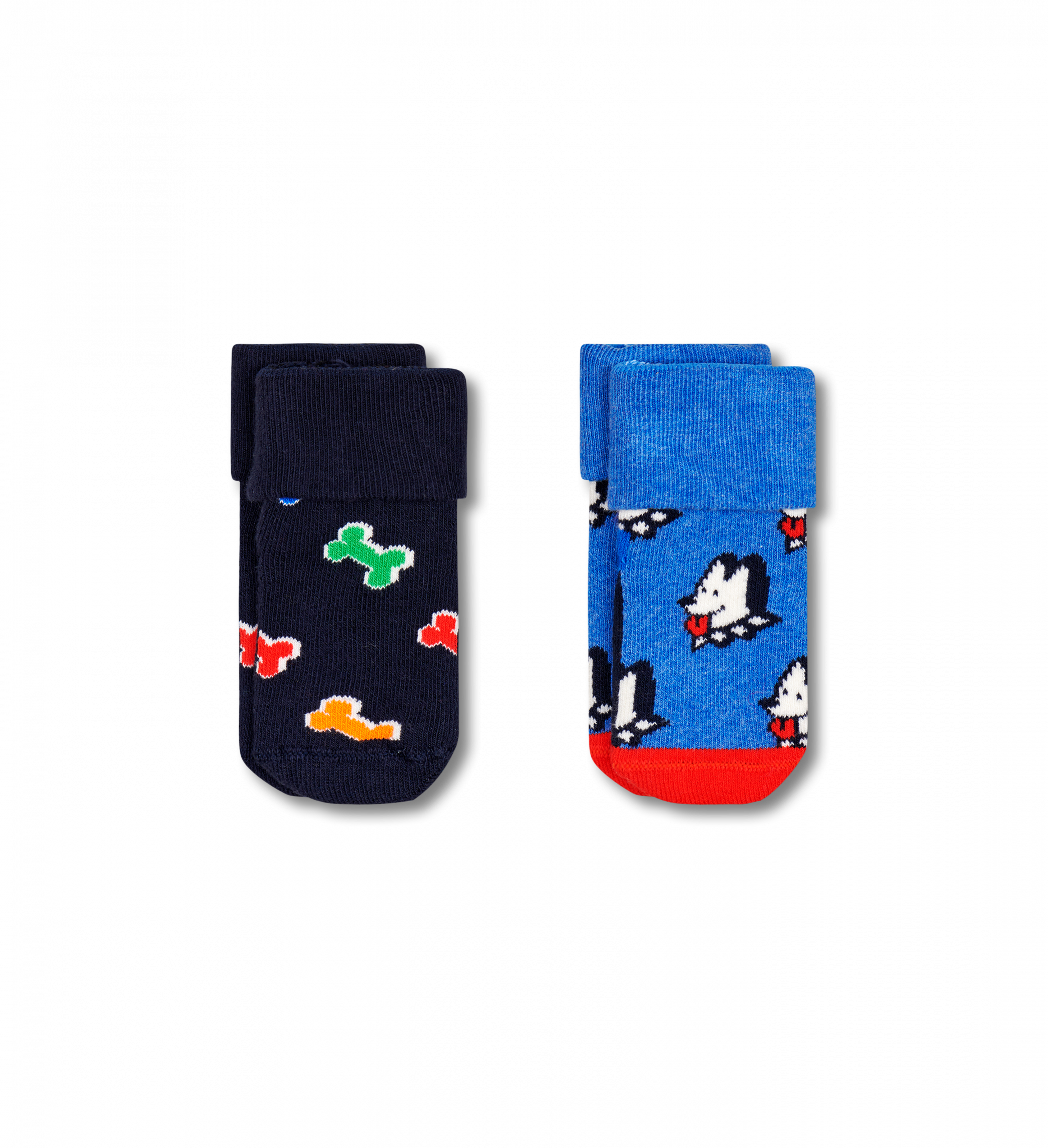 Detské ponožky Happy Socks pre miminká, vzor Dog & Dog Bone - 2 páry