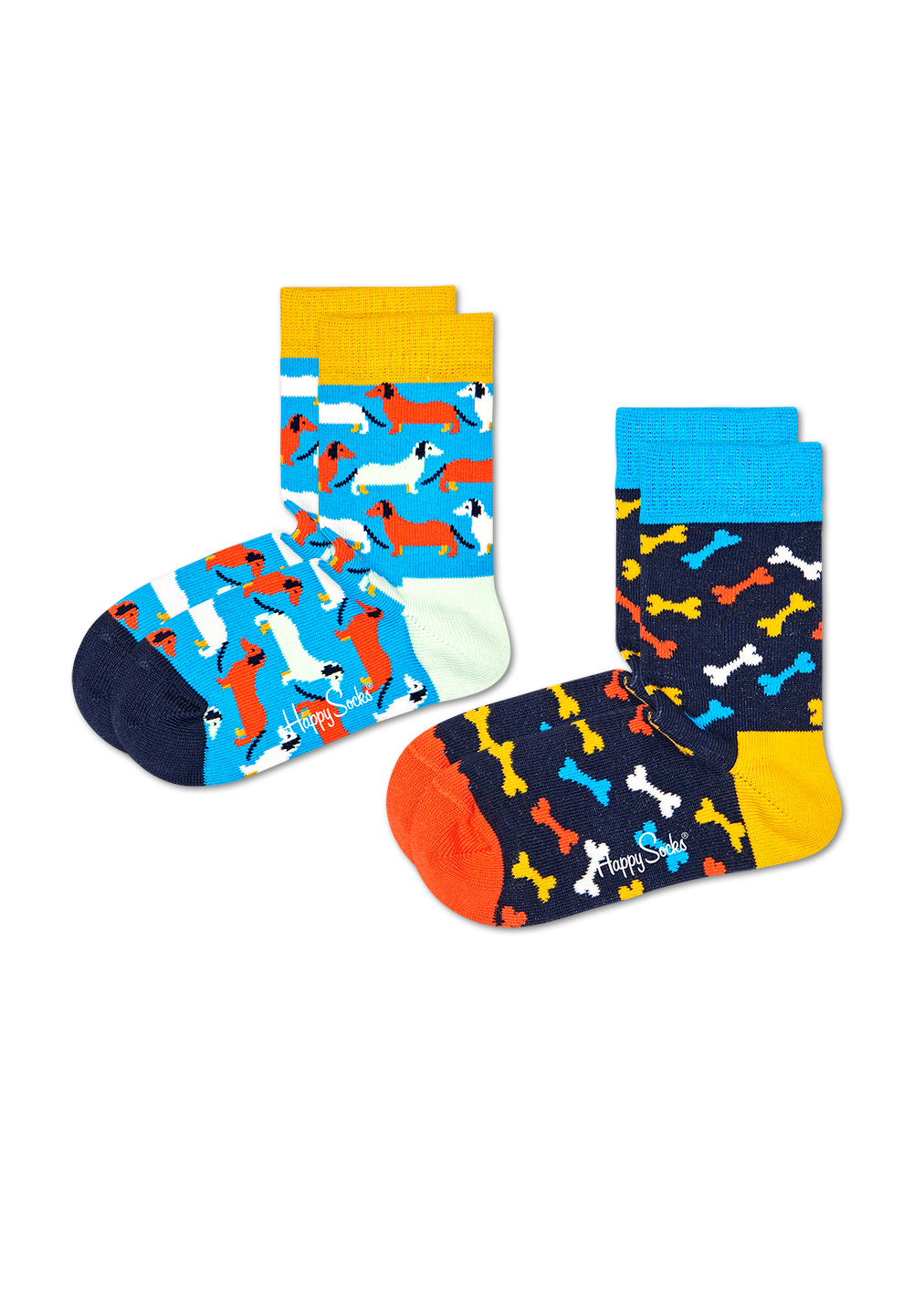 Detské ponožky Happy Socks, vzor Dog - 2 páry