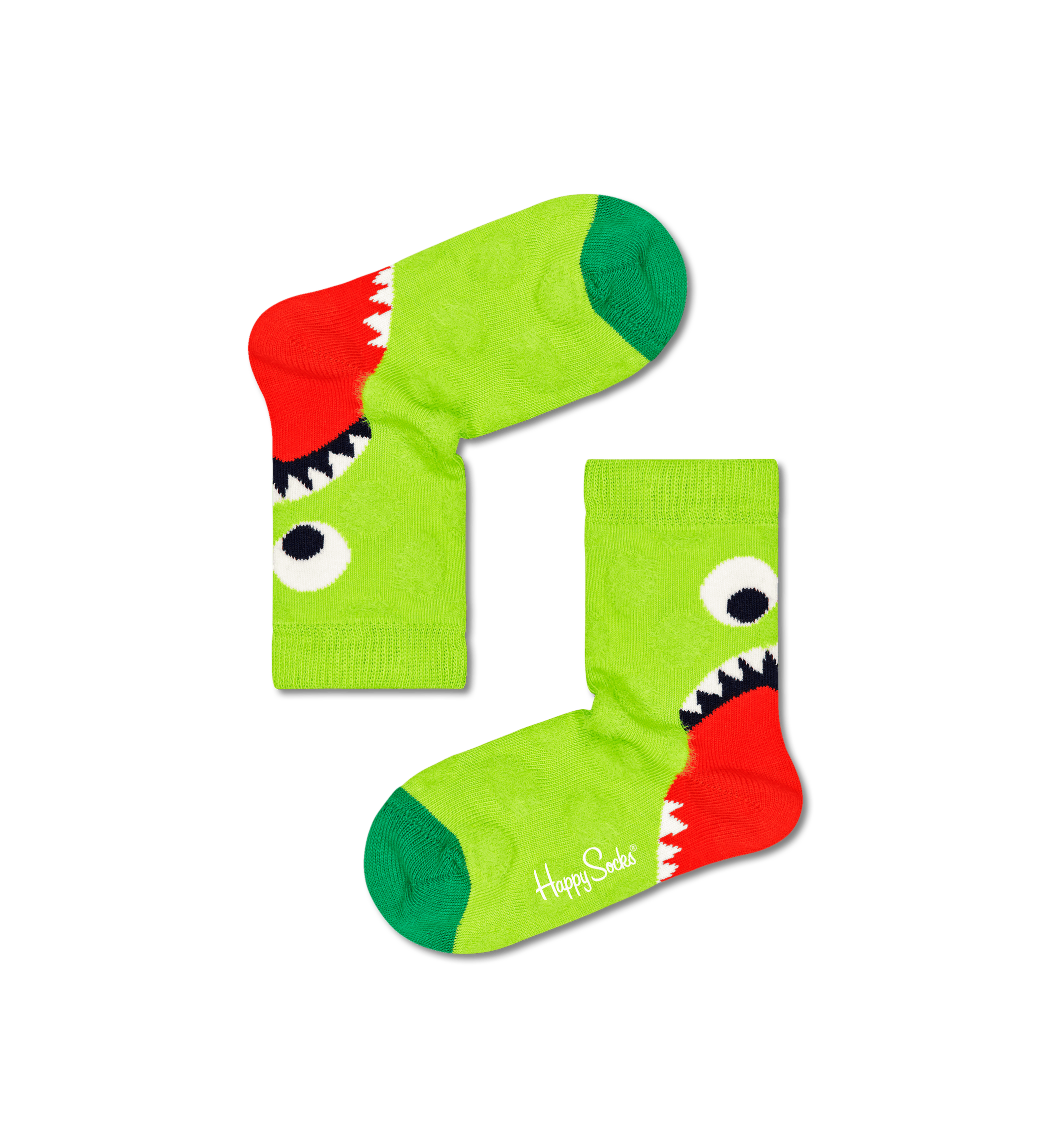 Detské zelené ponožky Happy Socks, vzor Hungry Heel