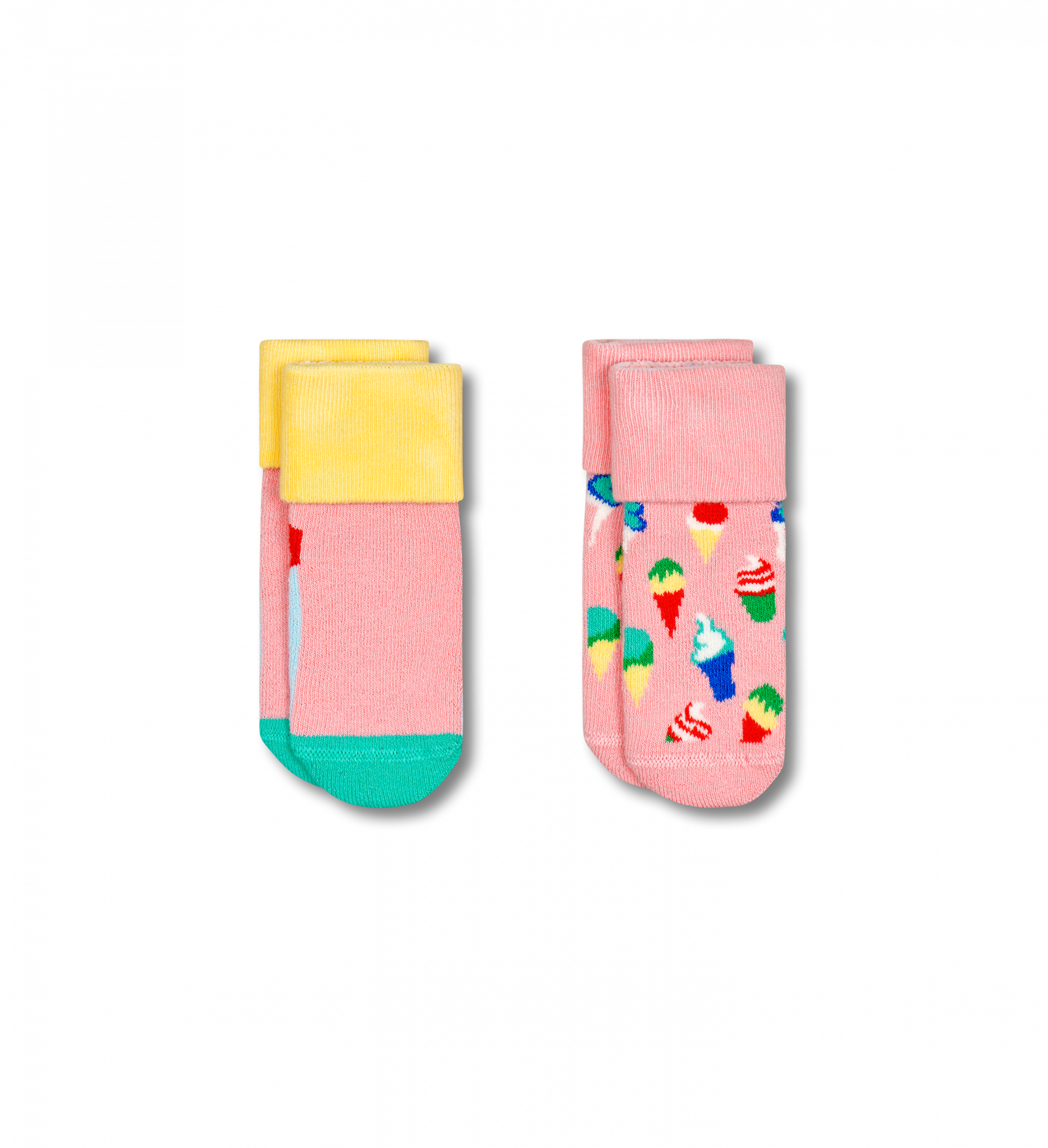 Detské ponožky Happy Socks pre miminká, vzor Ice Cream - 2 páry