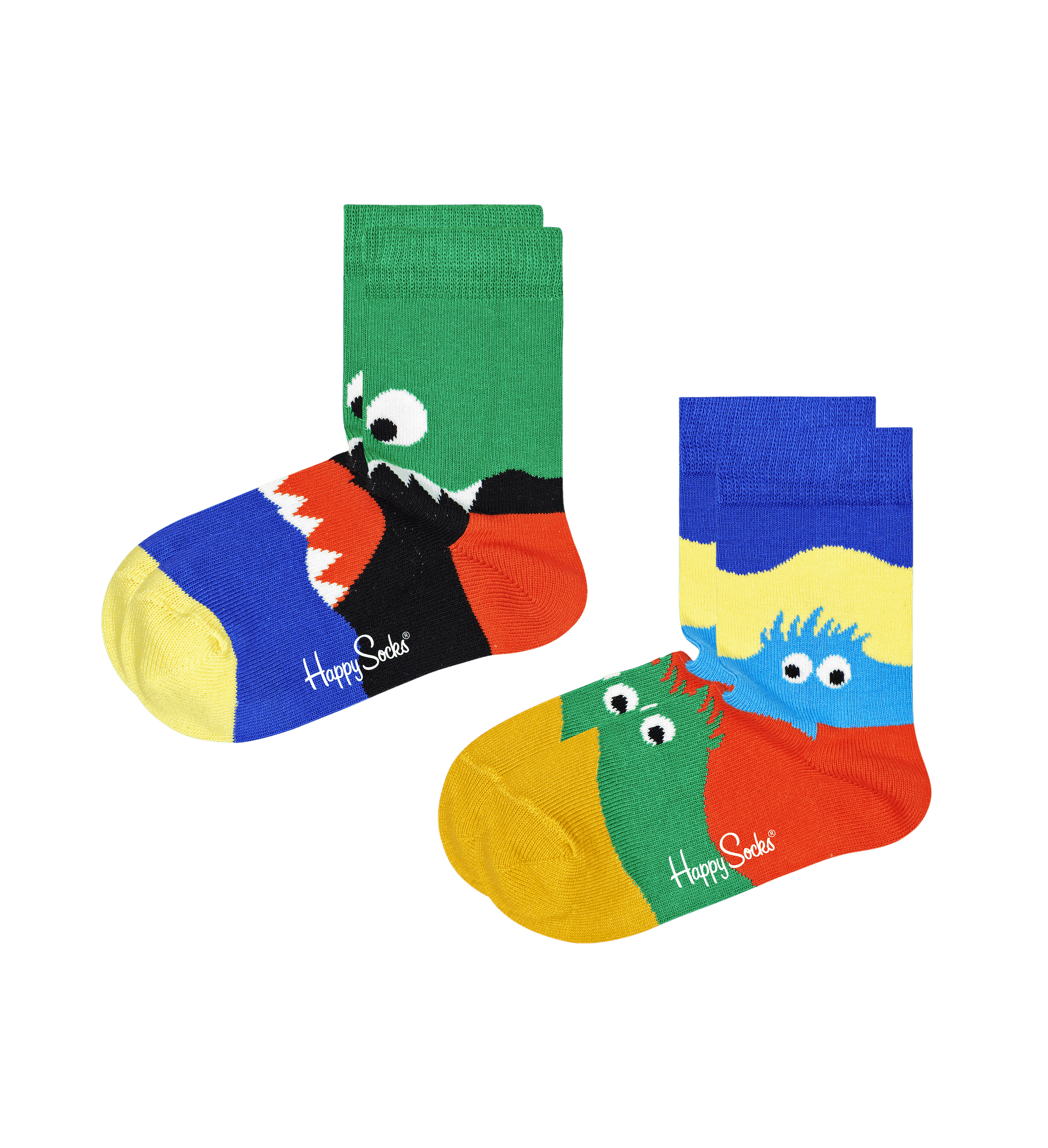 Detské ponožky Happy Socks s príšerkami, vzor Monsters - 2 páry