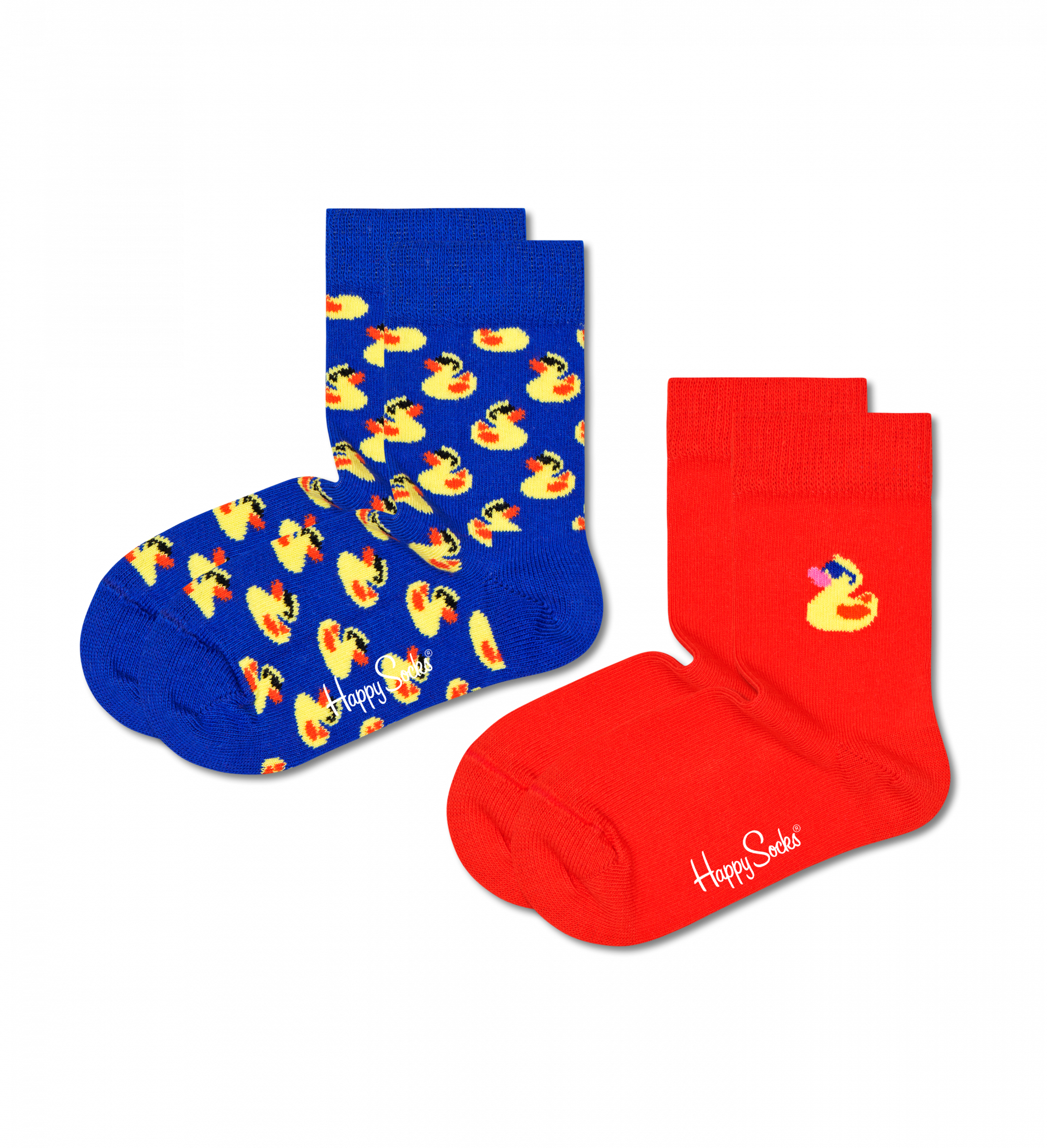 Detské ponožky Happy Socks s kačičkami, vzor Rubberduck - 2 páry