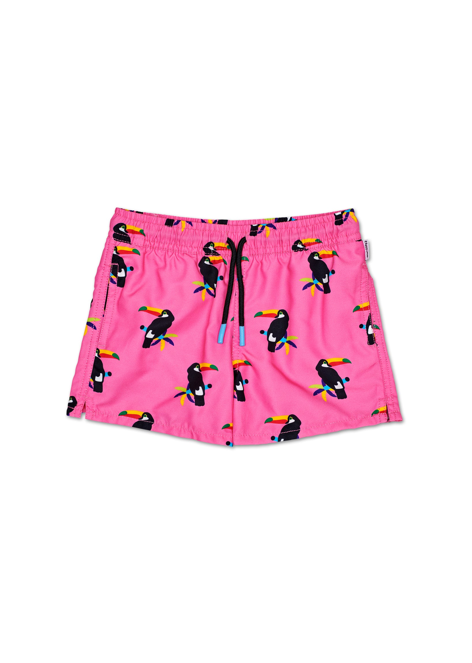 Detské ružové plavky Happy Socks s tukanom, vzor Toucan