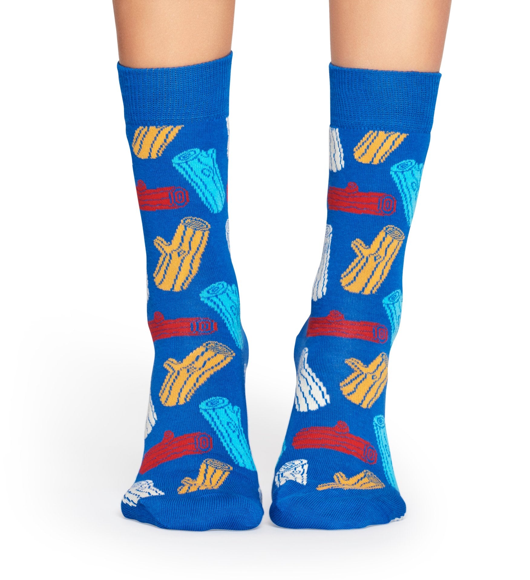 Modré ponožky Happy Socks, vzor Logs