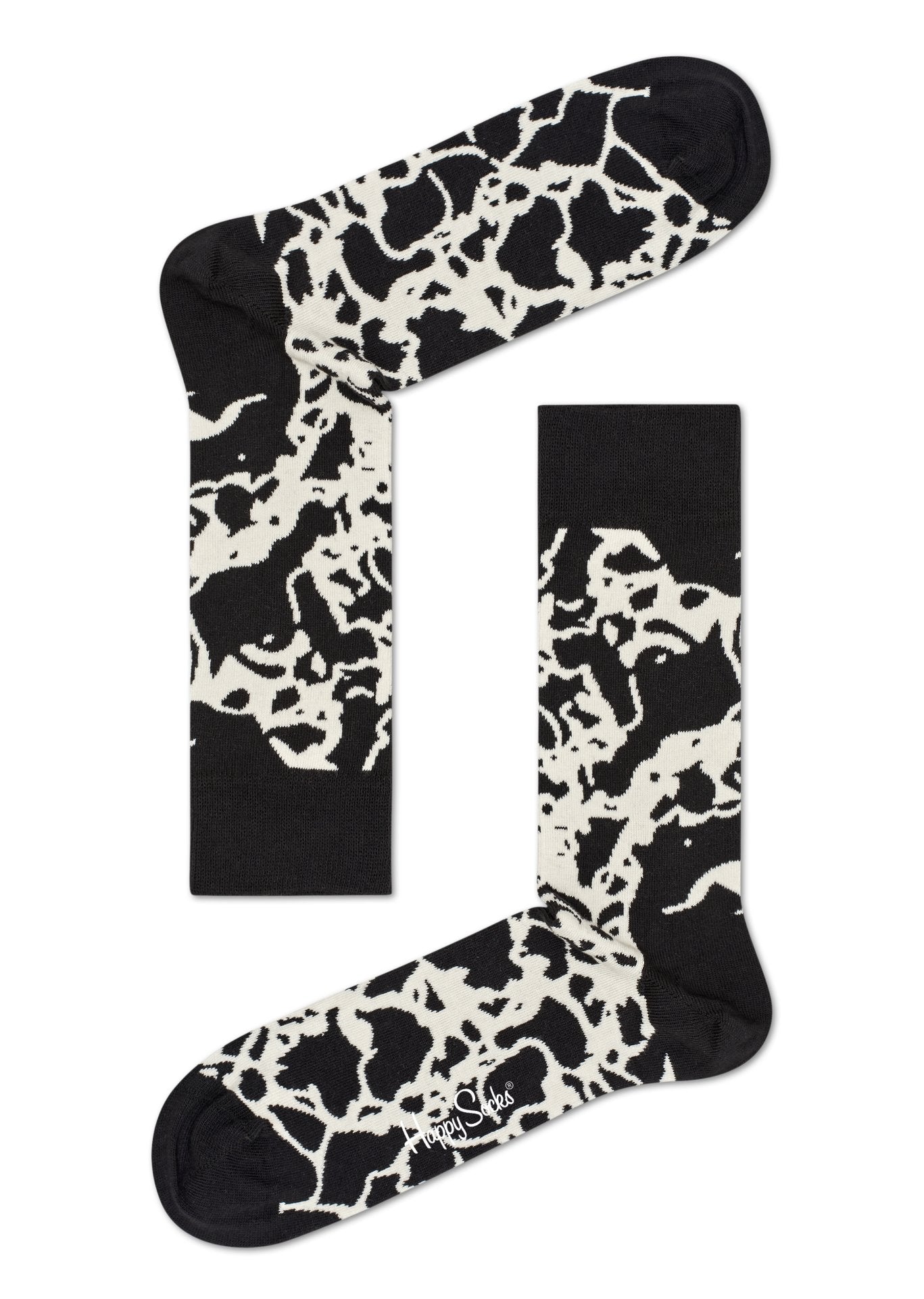 Čiernobiele ponožky Happy Socks s mramorovým vzorom Marble