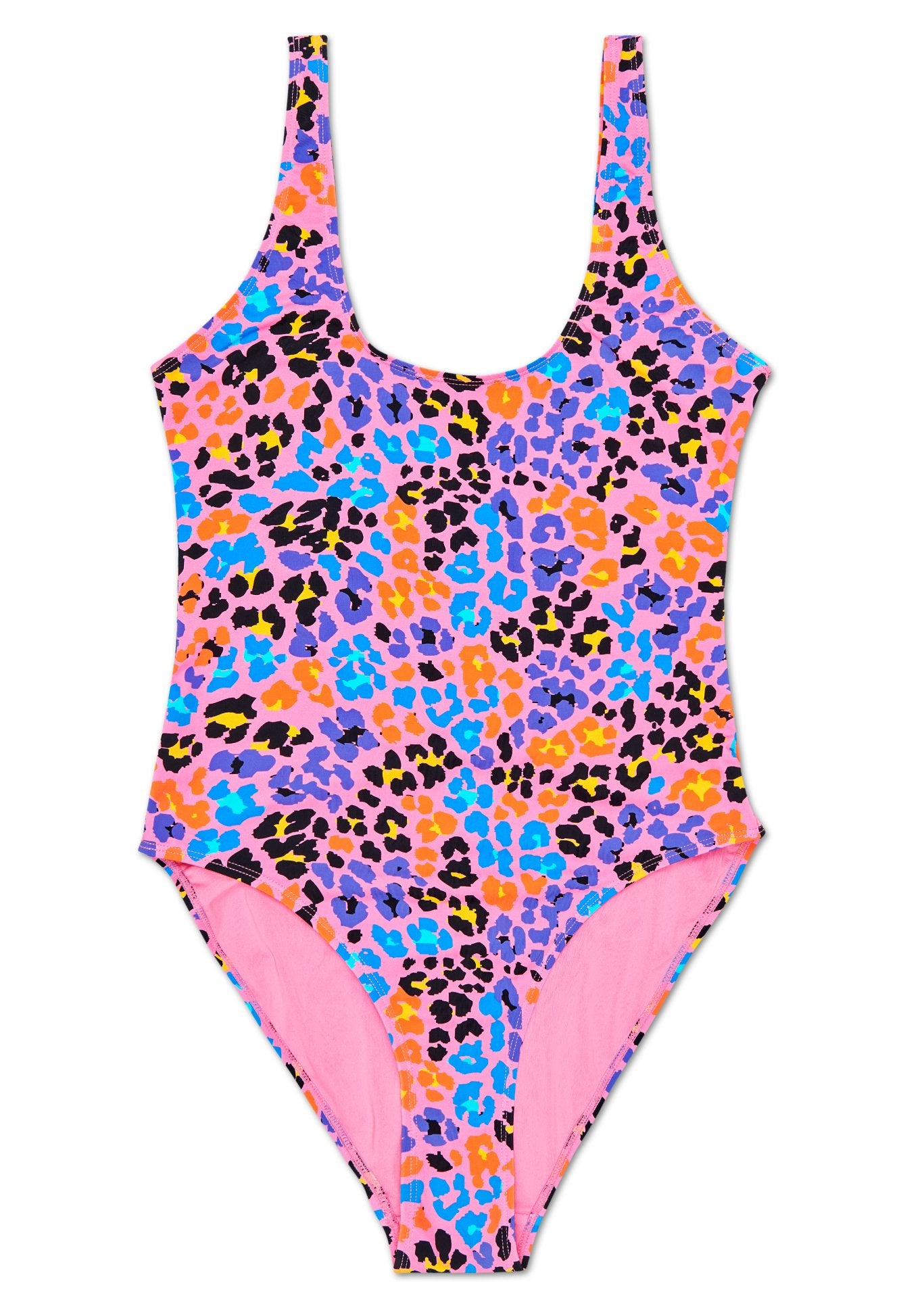 Ružové dámske plavky Happy Socks s leopardím vzorom, vzor Leopard