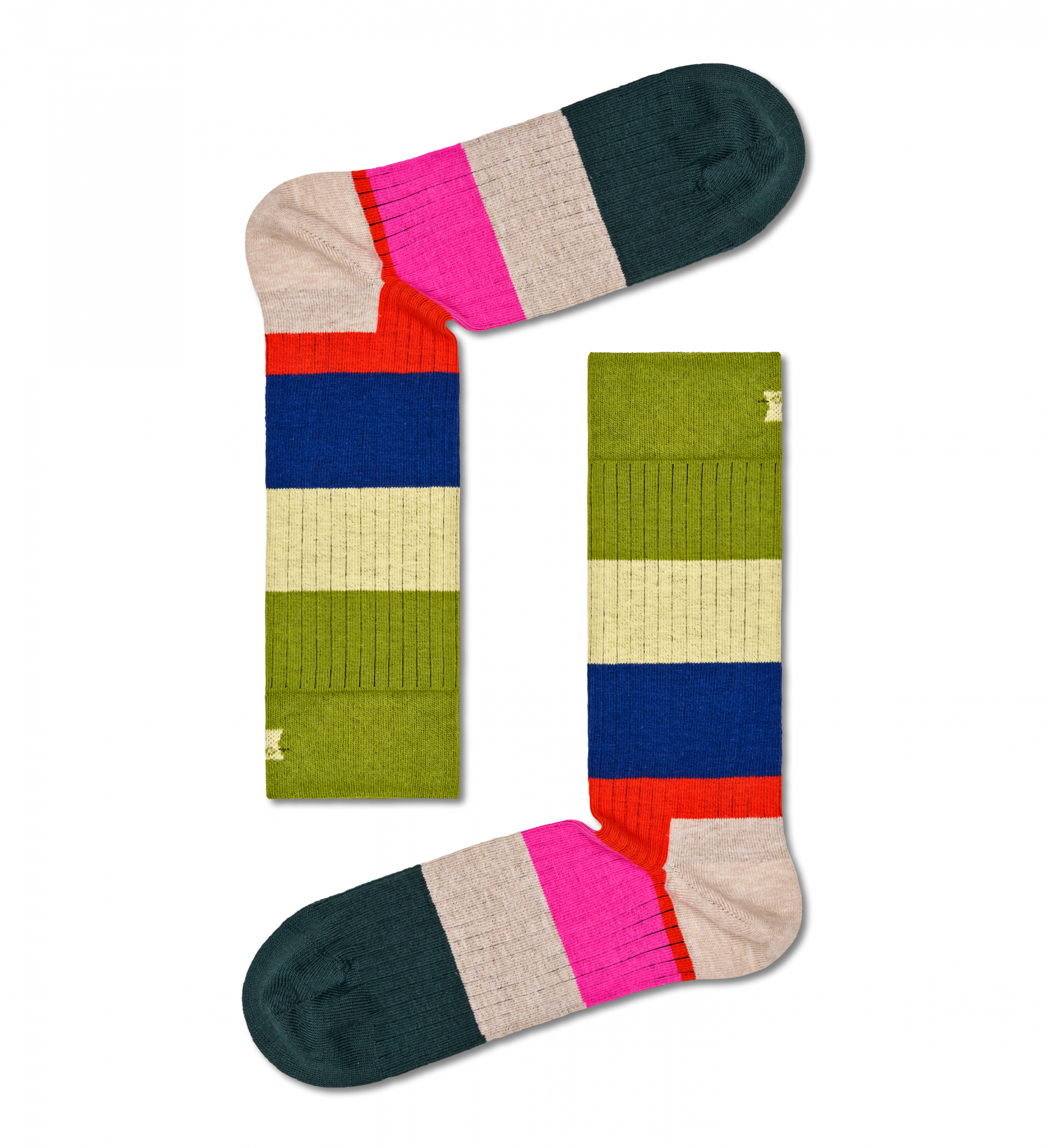 Farebné ponožky Happy Socks s pruhmi, vzor Chunky Stripe