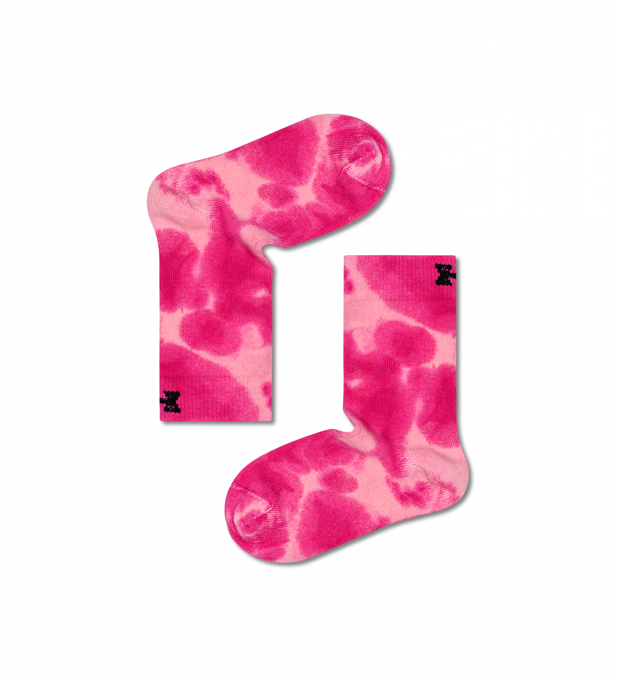 Detské ružové ponožky Happy Socks, vzor Tie Dye