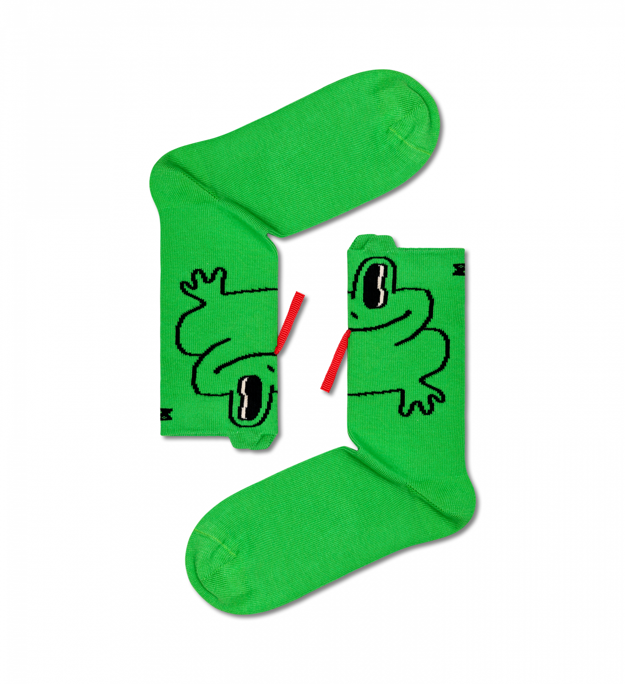 Detské zelené ponožky Happy Socks so žabou, vzor Happy Frog